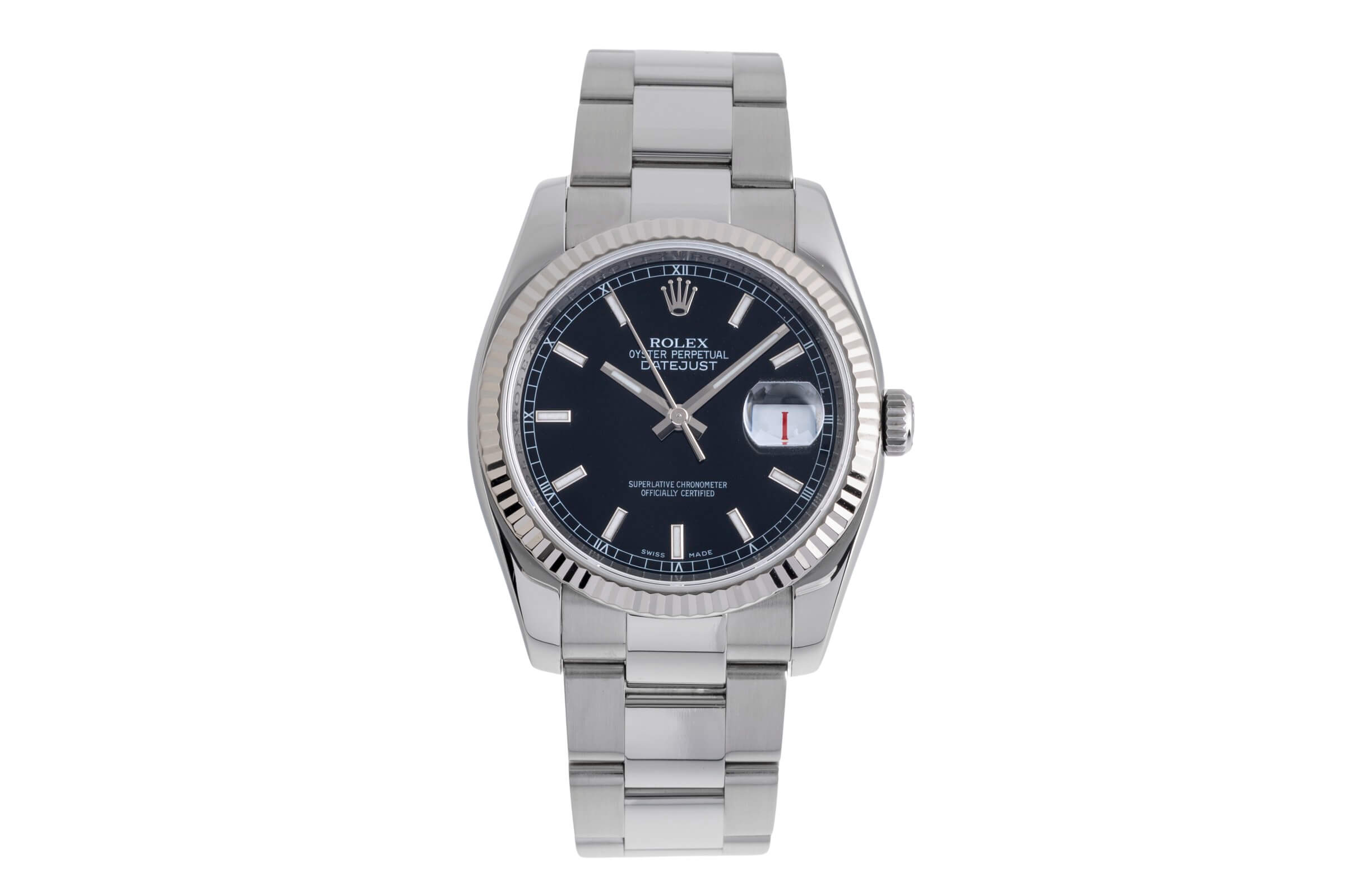 Rolex Datejust 36 Roulette Date Black Dial Stahl / Weissgold Oyster Ref. 116234 [2501900]