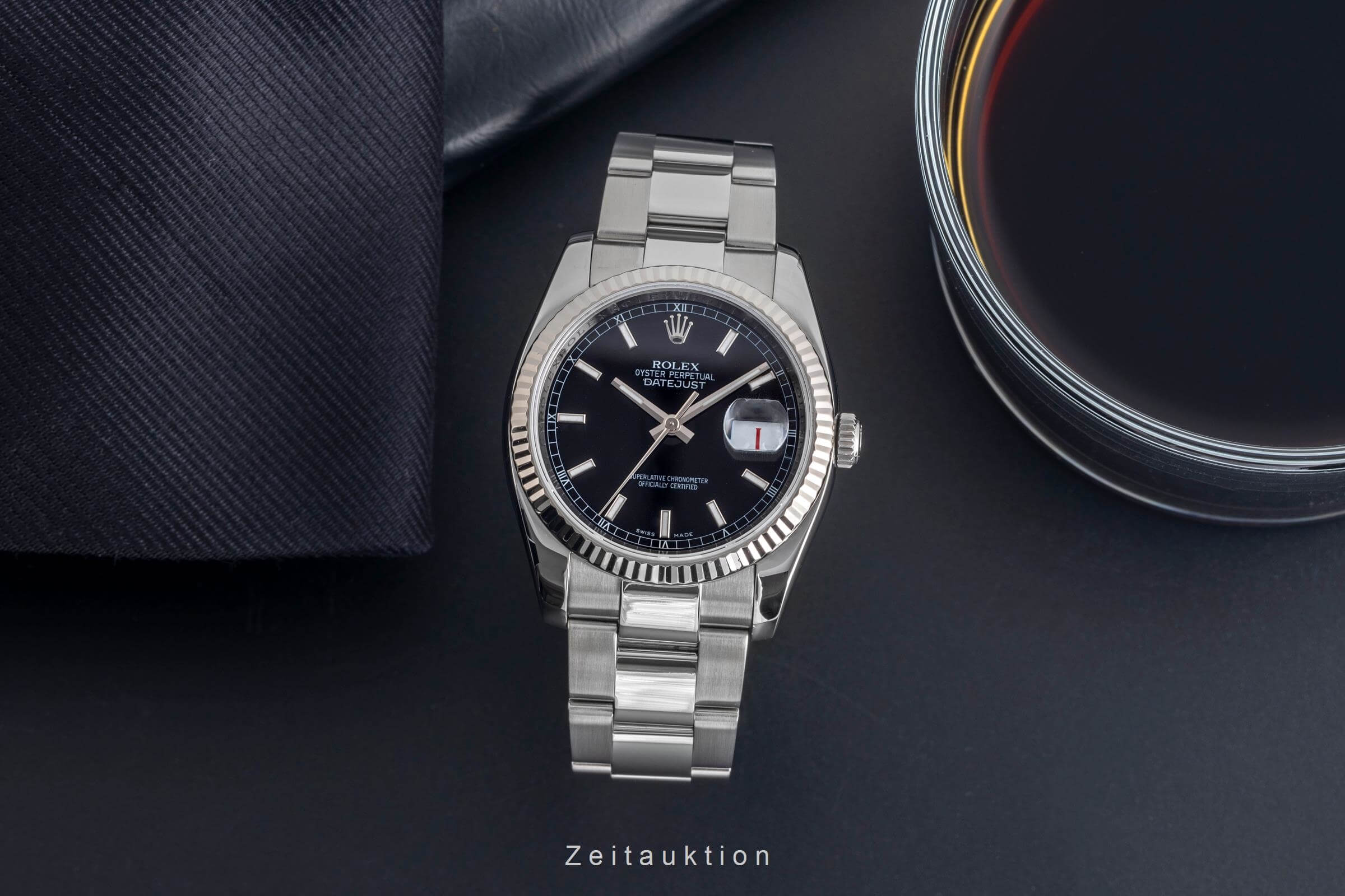 Rolex Datejust 36 Roulette Date Black Dial Stahl / Weissgold Oyster Ref. 116234 [2501900]