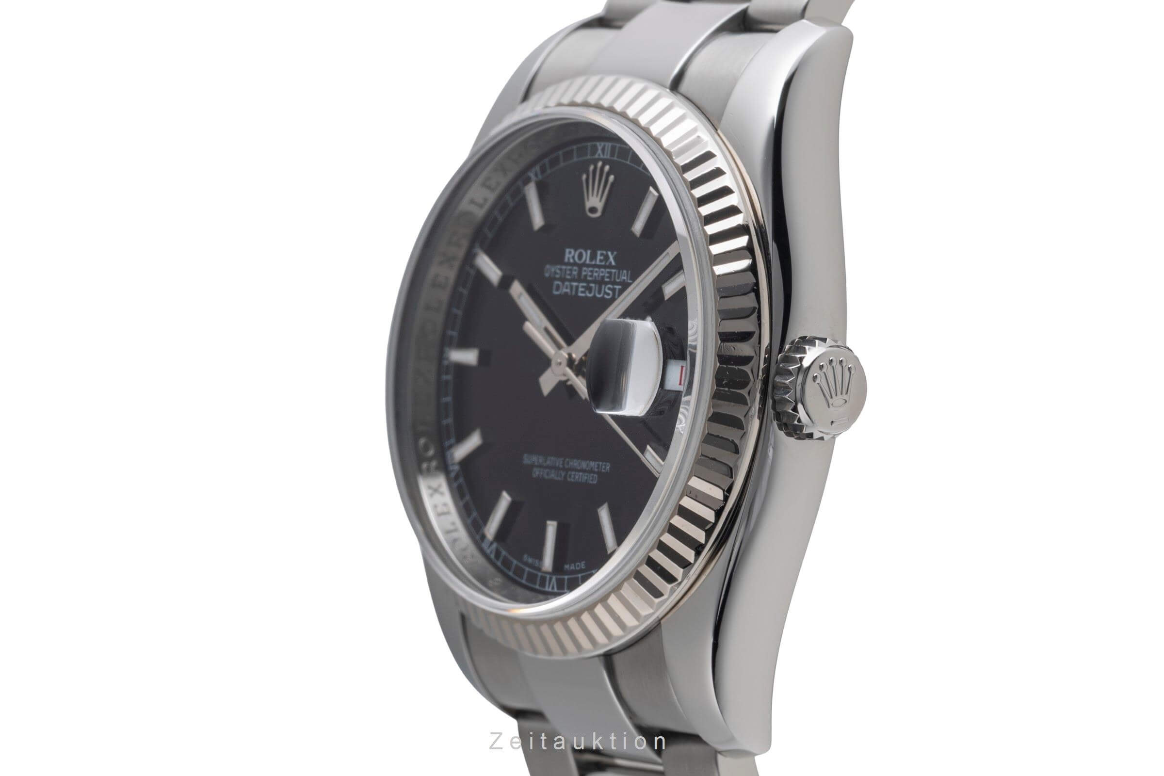 Rolex Datejust 36 Roulette Date Black Dial Stahl / Weissgold Oyster Ref. 116234 [2501900]