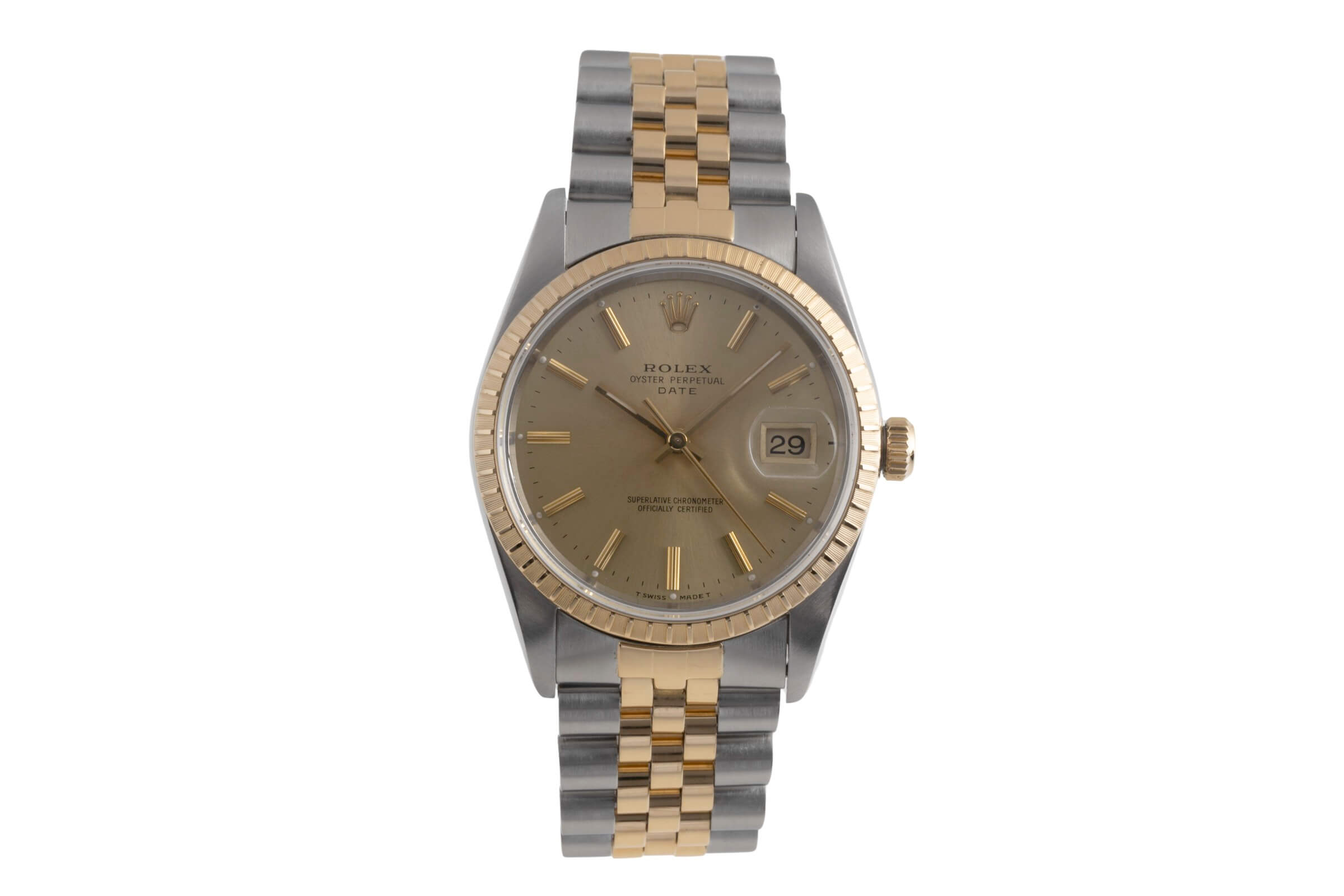 Rolex Date acciaio / oro automatismo orologio da uomo 15223  [2501907]