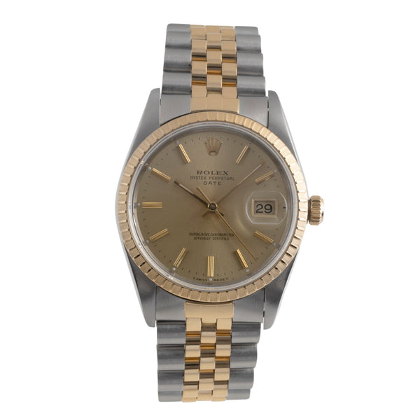 Rolex Date acciaio / oro automatismo orologio da uomo 15223  [2501907]