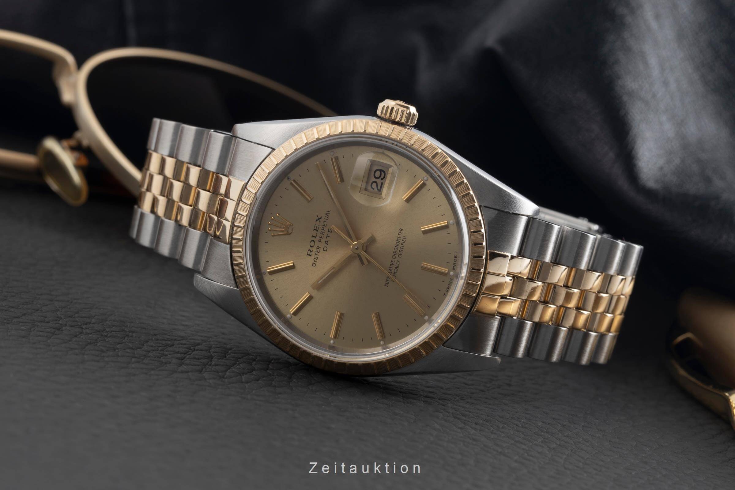 Rolex Date acciaio / oro automatismo orologio da uomo 15223  [2501907]