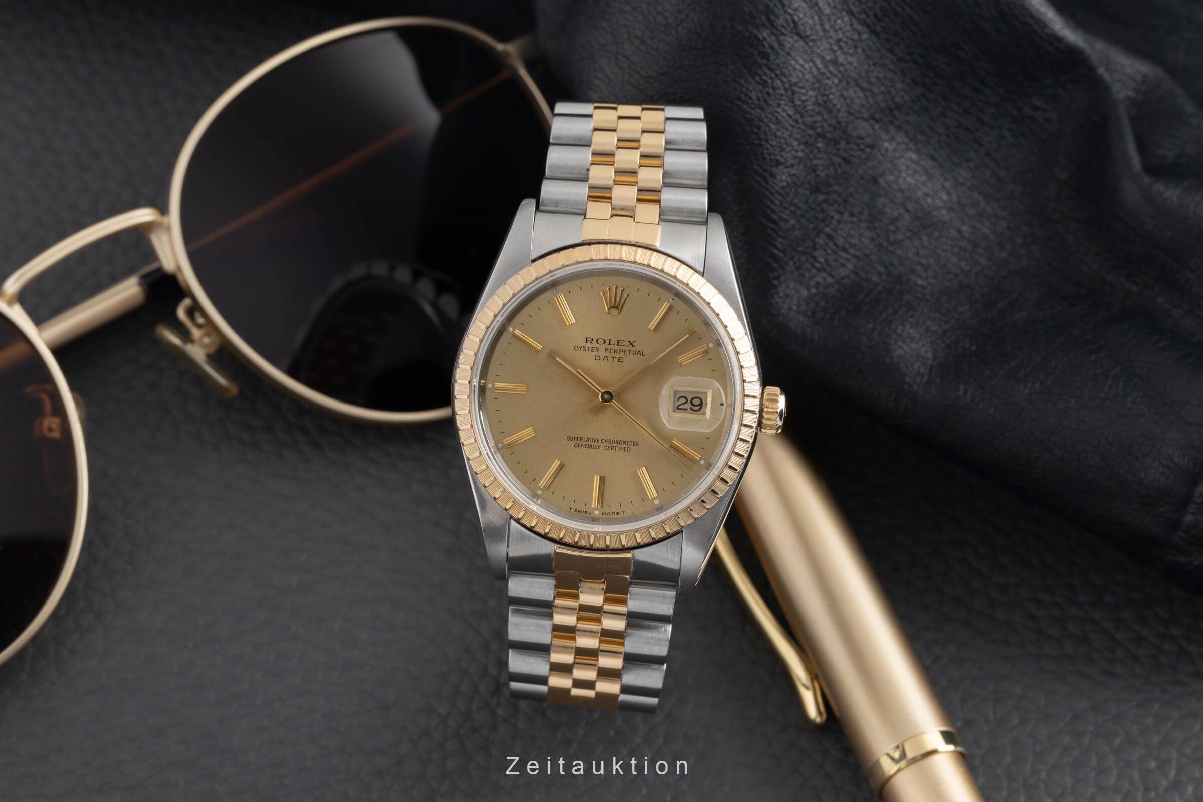 Rolex Date acciaio / oro automatismo orologio da uomo 15223  [2501907]