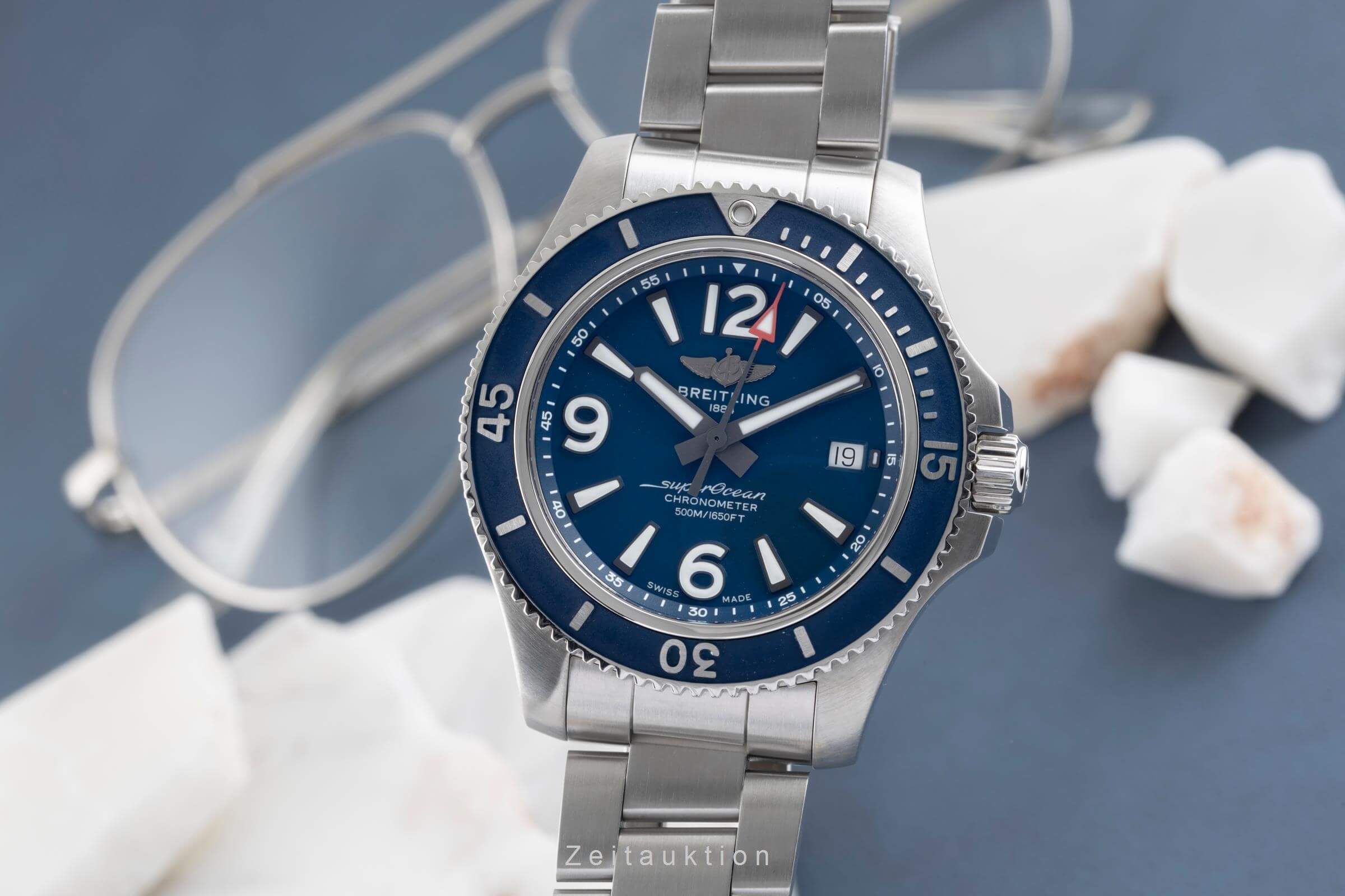 Breitling Superocean Stahl Automatik Herrenuhr Ref. A17366D81C1A1 B&P 2022 [2501918]