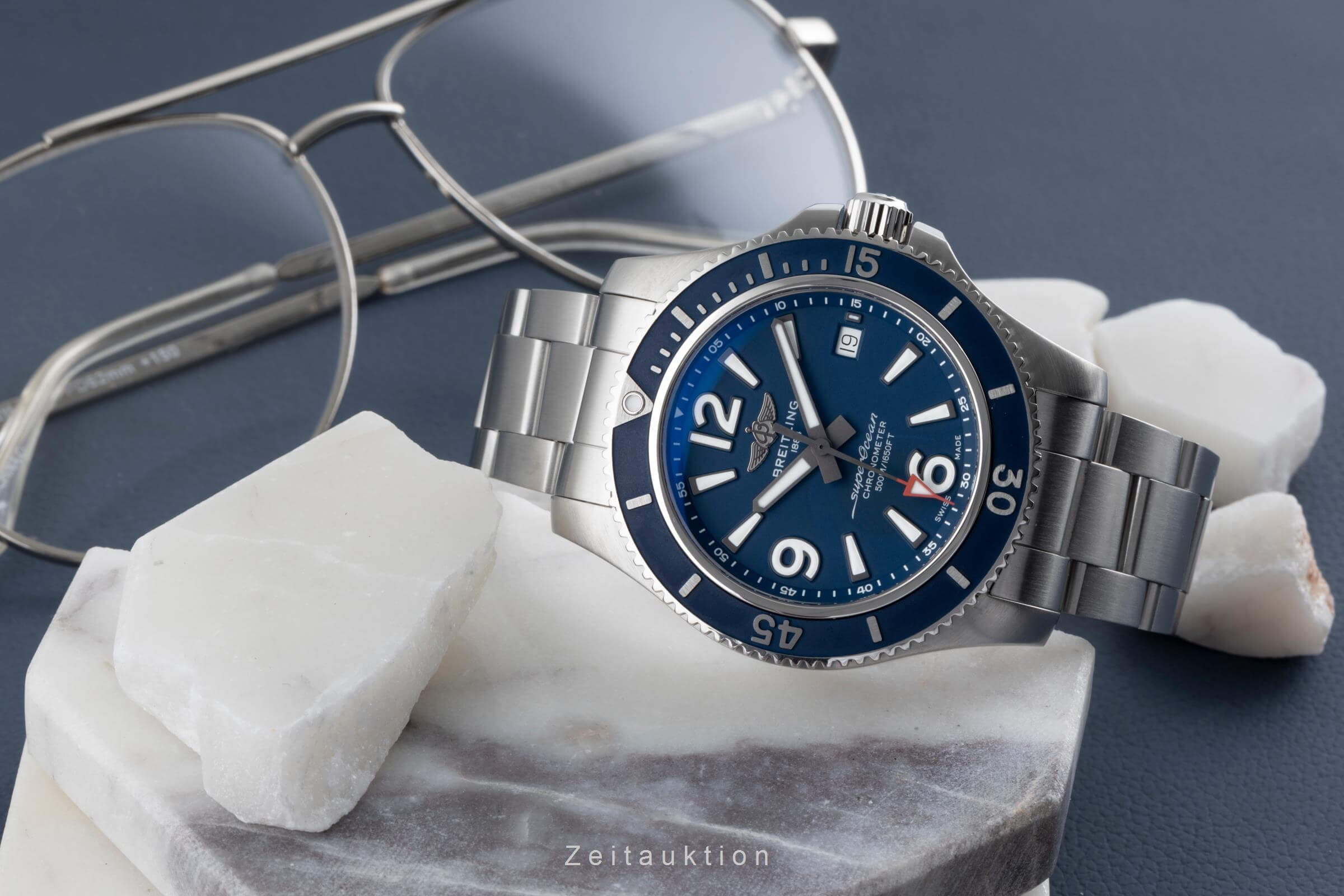 Breitling Superocean Stahl Automatik Herrenuhr Ref. A17366D81C1A1 B&P 2022 [2501918]