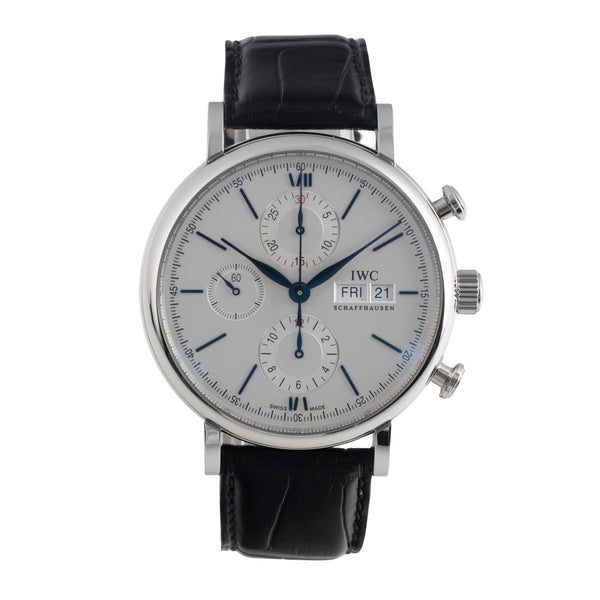 IWC Portofino cronografo acciaio automatismo orologio da uomo IW391037 LP: 7100EUR  [2501937]