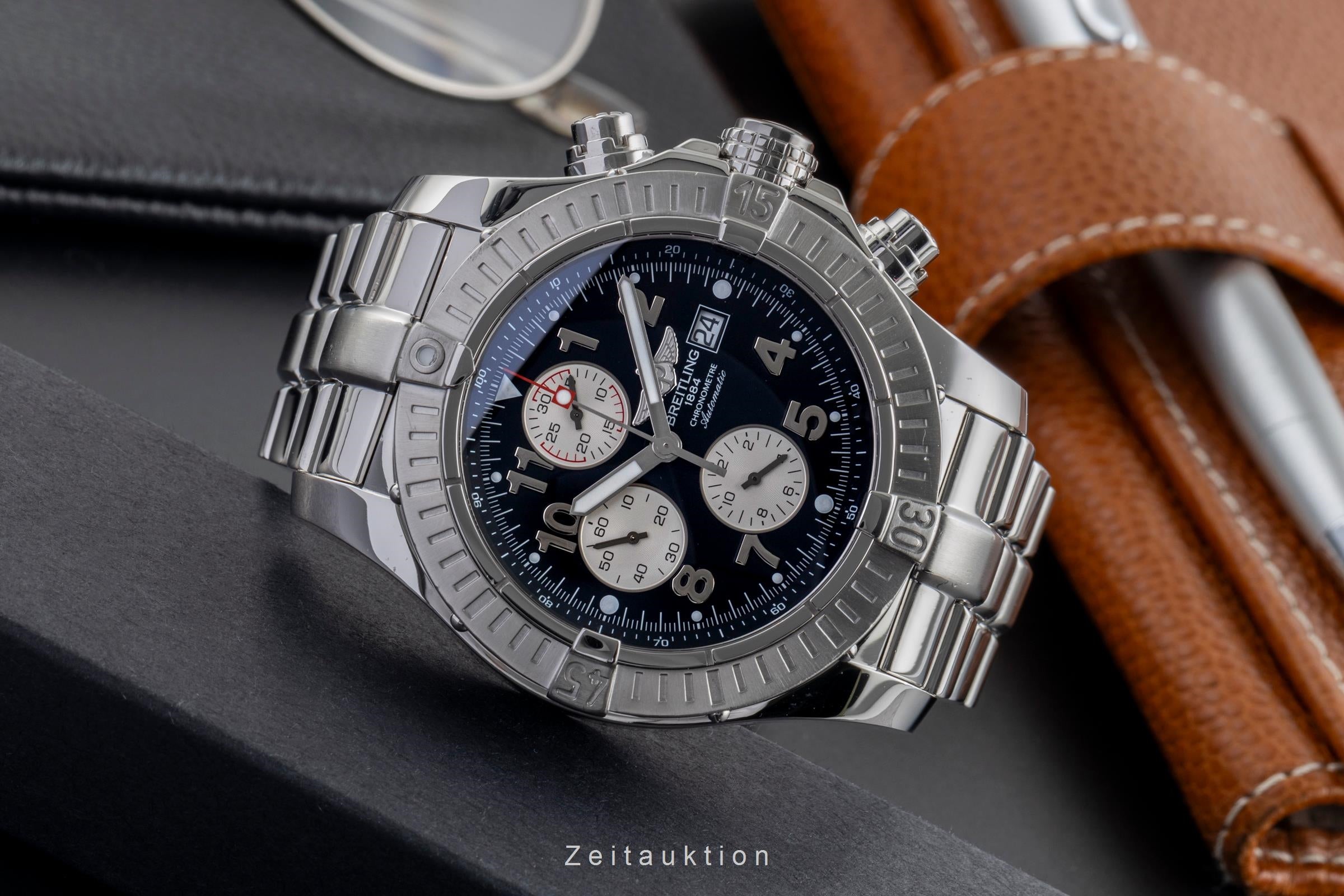 Breitling Super Avenger chronograph steel automatic Kal. B13 Ref