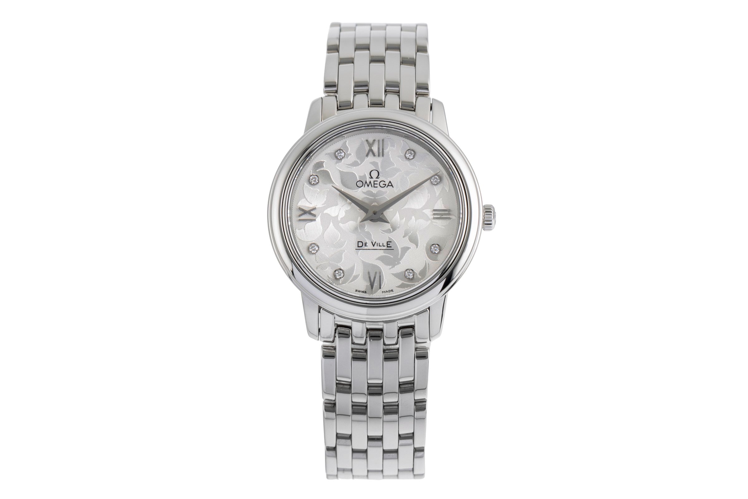 Omega De Ville steel quartz women's watch 424.10.27.60.52.001 LP: 3400EUR  [2501944]
