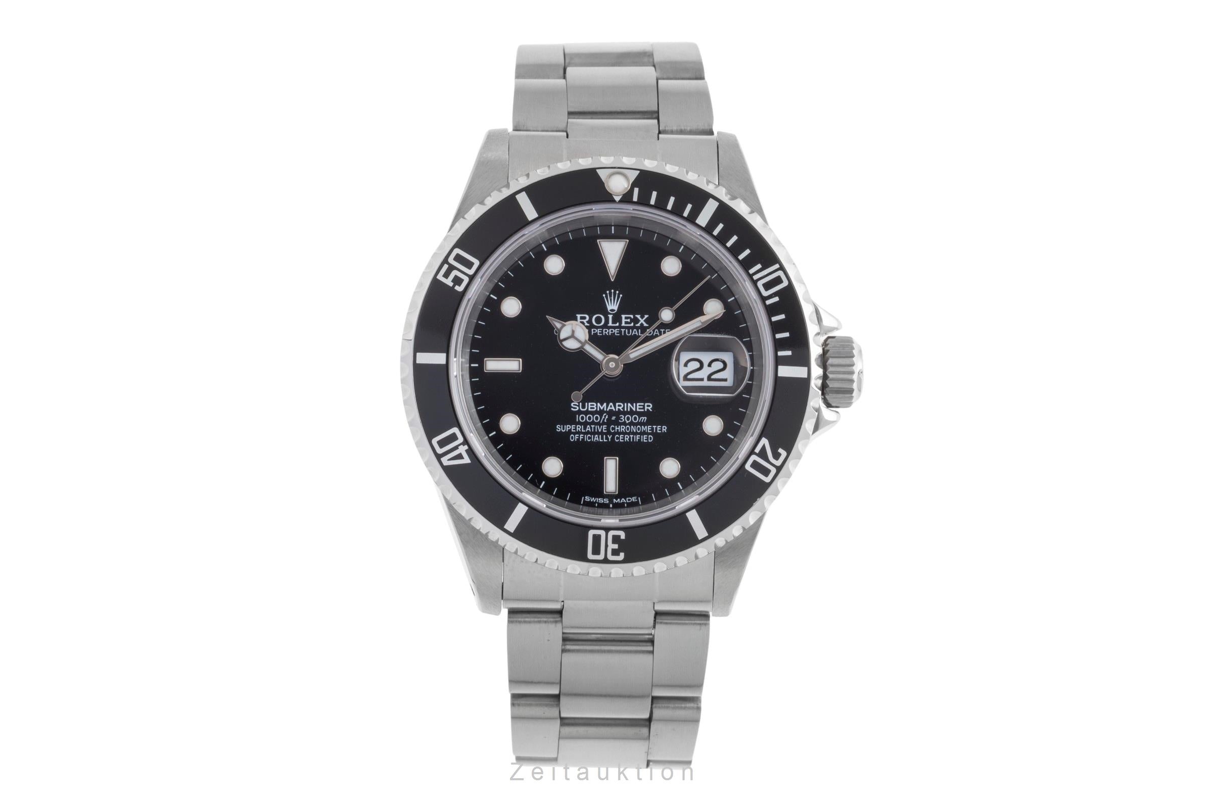 Rolex Submariner Date 1000ft Oyster Edelstahl Automatik Ref. 16610 B&P 2000 [2501946]