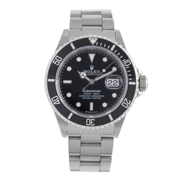 Rolex Submariner Date 1000ft Oyster Edelstahl Automatik Ref. 16610 B&P 2000 [2501946]