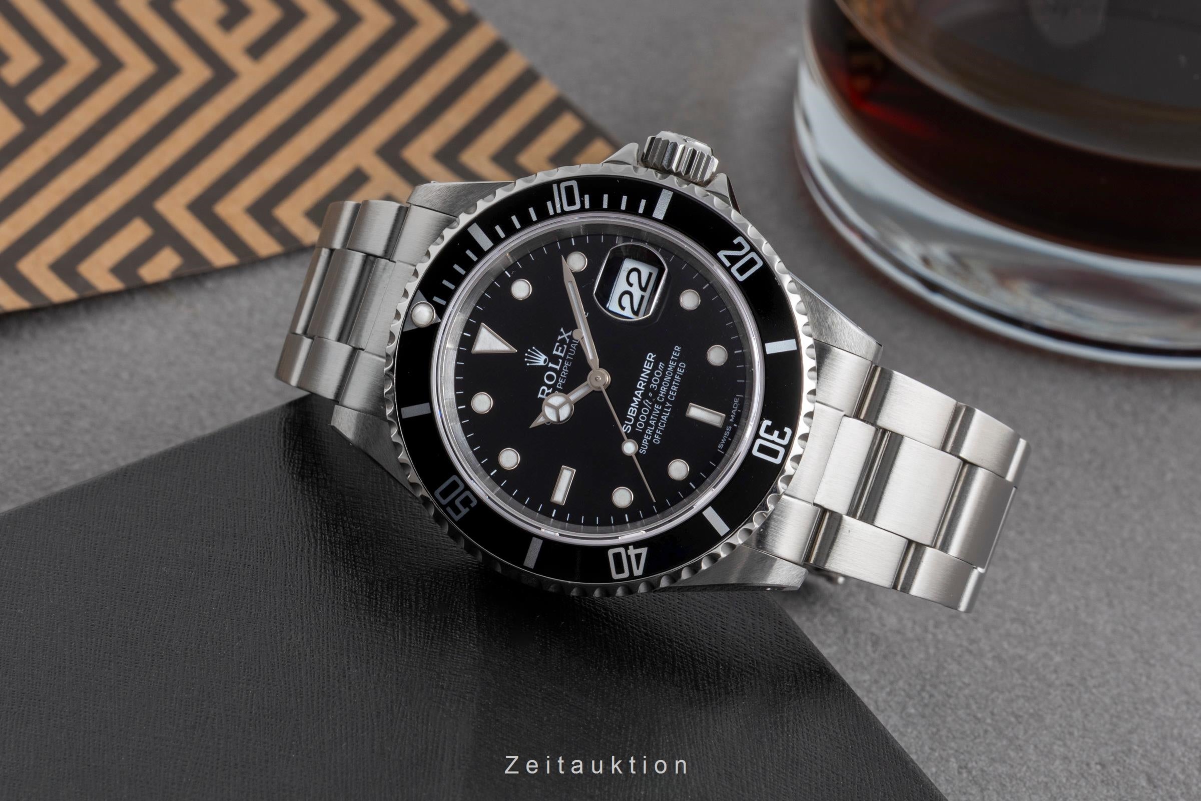 Rolex Submariner Date 1000ft Oyster Edelstahl Automatik Ref. 16610 B&P 2000 [2501946]