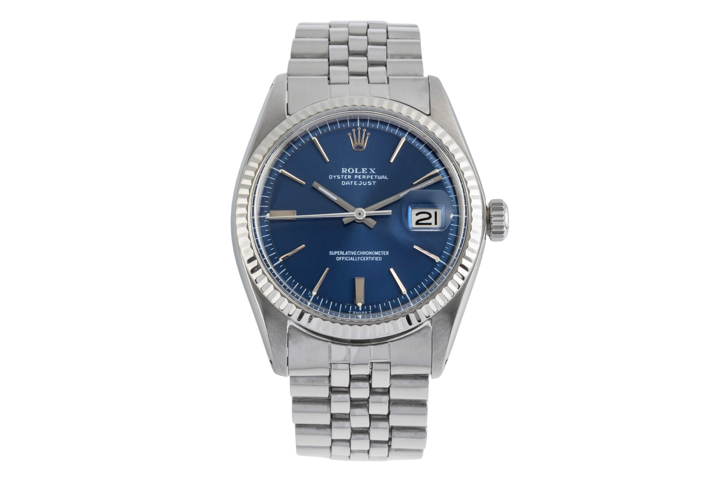 Rolex Datejust acciaio / oro bianco automatismo orologio da uomo 1601  [2501955]