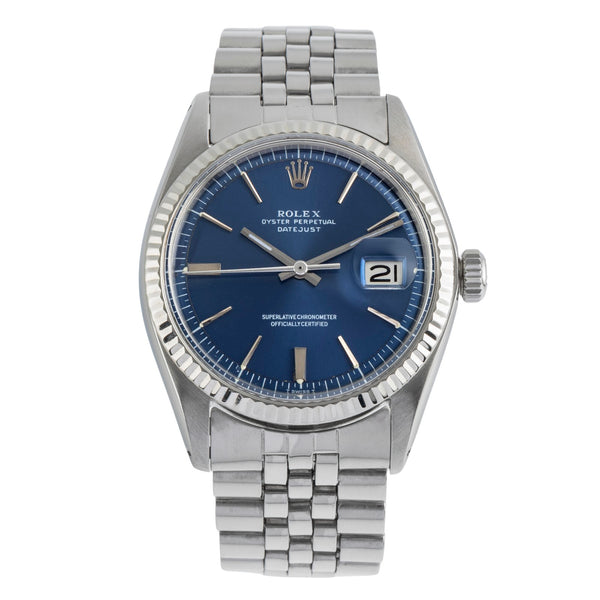 Rolex Datejust acciaio / oro bianco automatismo orologio da uomo 1601  [2501955]