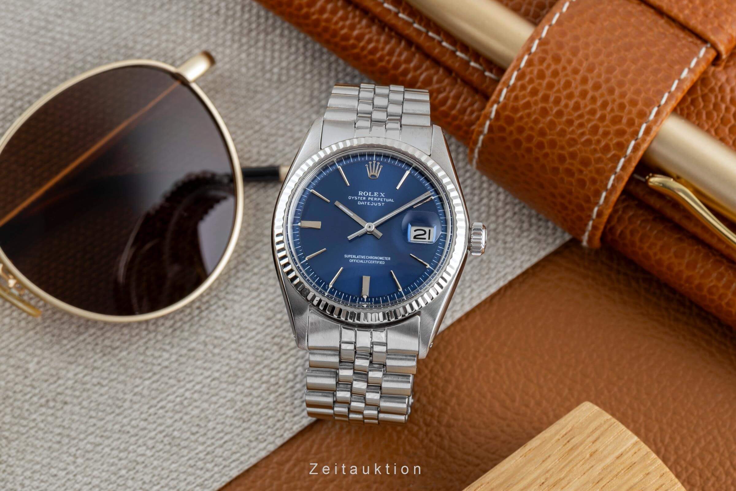 Rolex Datejust acciaio / oro bianco automatismo orologio da uomo 1601  [2501955]