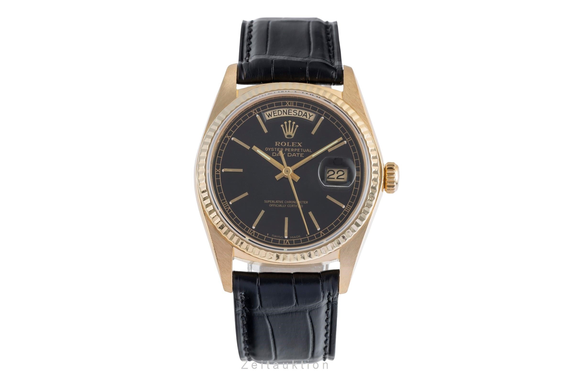 Rolex Day-Date or 18 ct automatique montre pour hommes 18038 Vintage  [2501960]