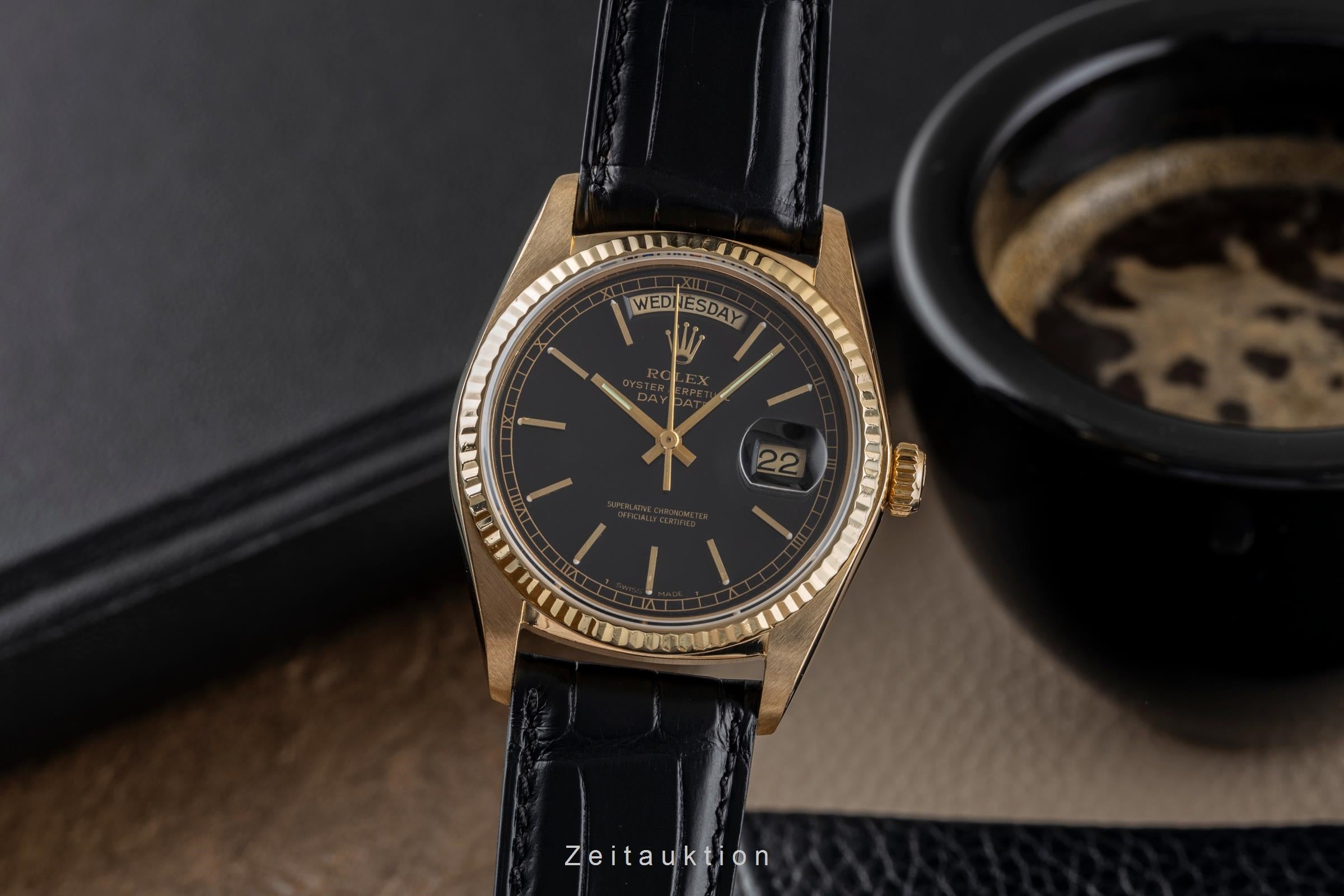 Rolex Day-Date or 18 ct automatique montre pour hommes 18038 Vintage  [2501960]