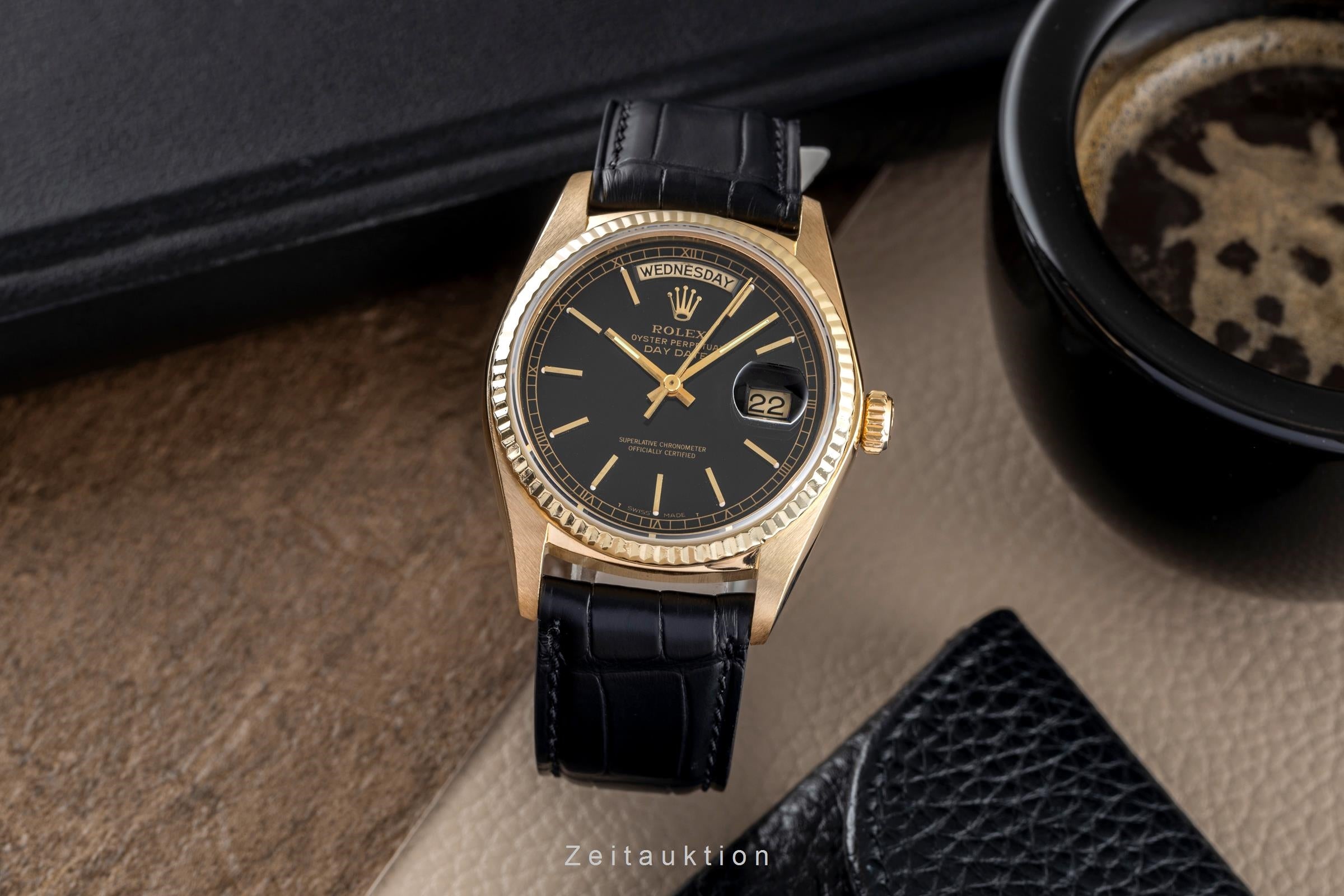 Rolex Day-Date or 18 ct automatique montre pour hommes 18038 Vintage  [2501960]