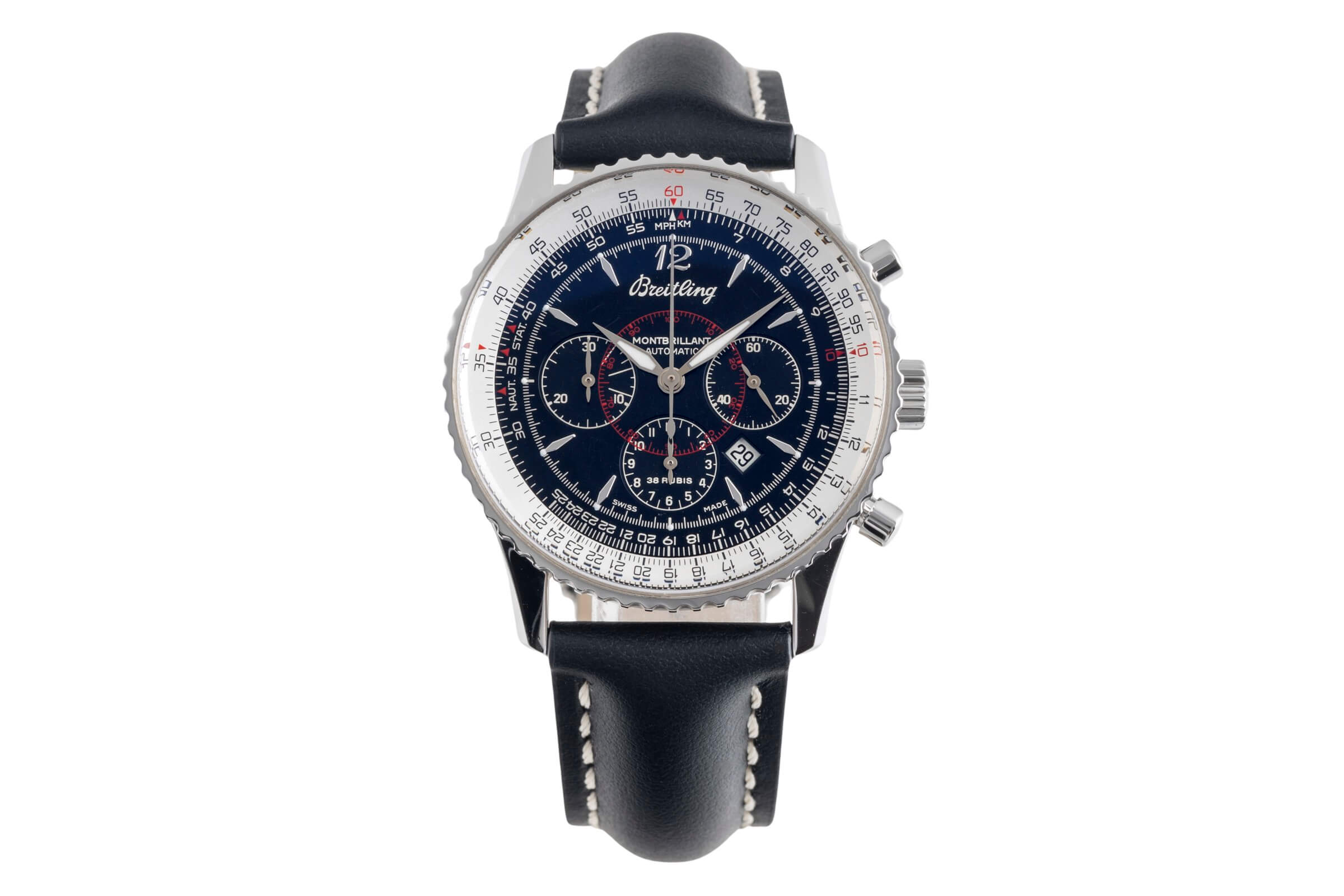 Breitling Montbrillant cronografo acciaio automatismo orologio da uomo A41330  [2501961]