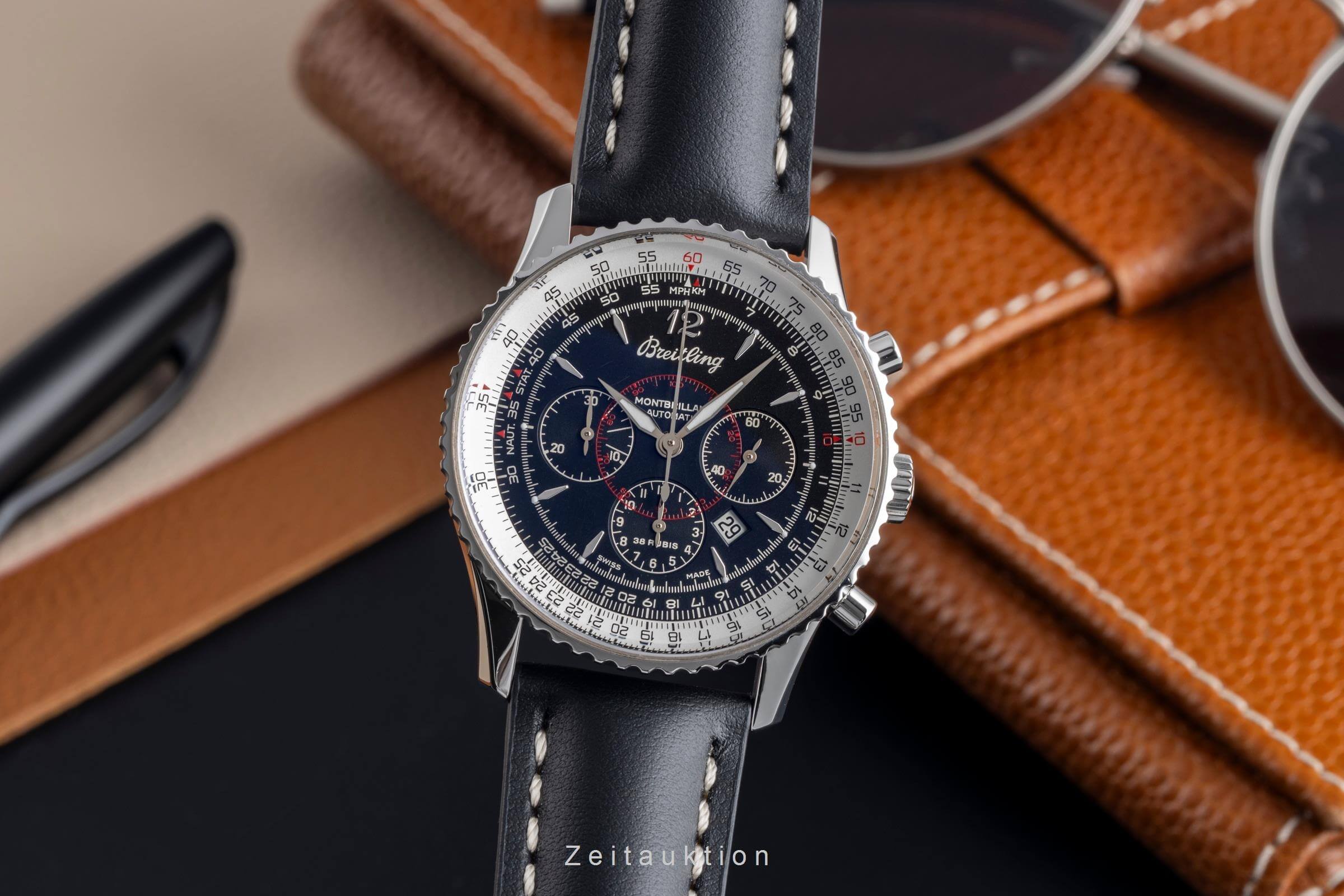 Breitling Montbrillant chronograph steel automatic Kal. B41 Ref