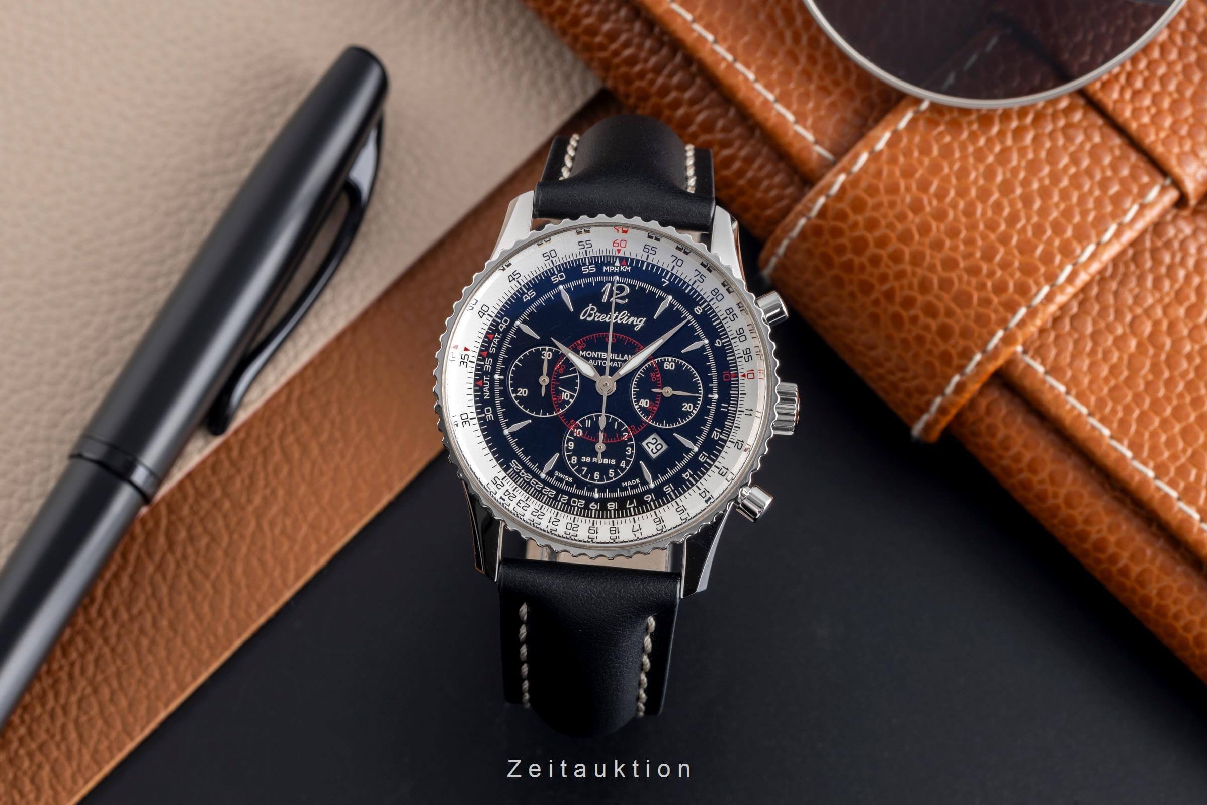 Breitling Montbrillant cronografo acciaio automatismo orologio da uomo A41330  [2501961]