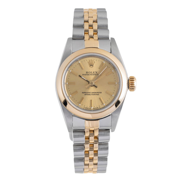 Rolex Oyster Perpetual steel / gold automatic women's watch 67183  [2501977]