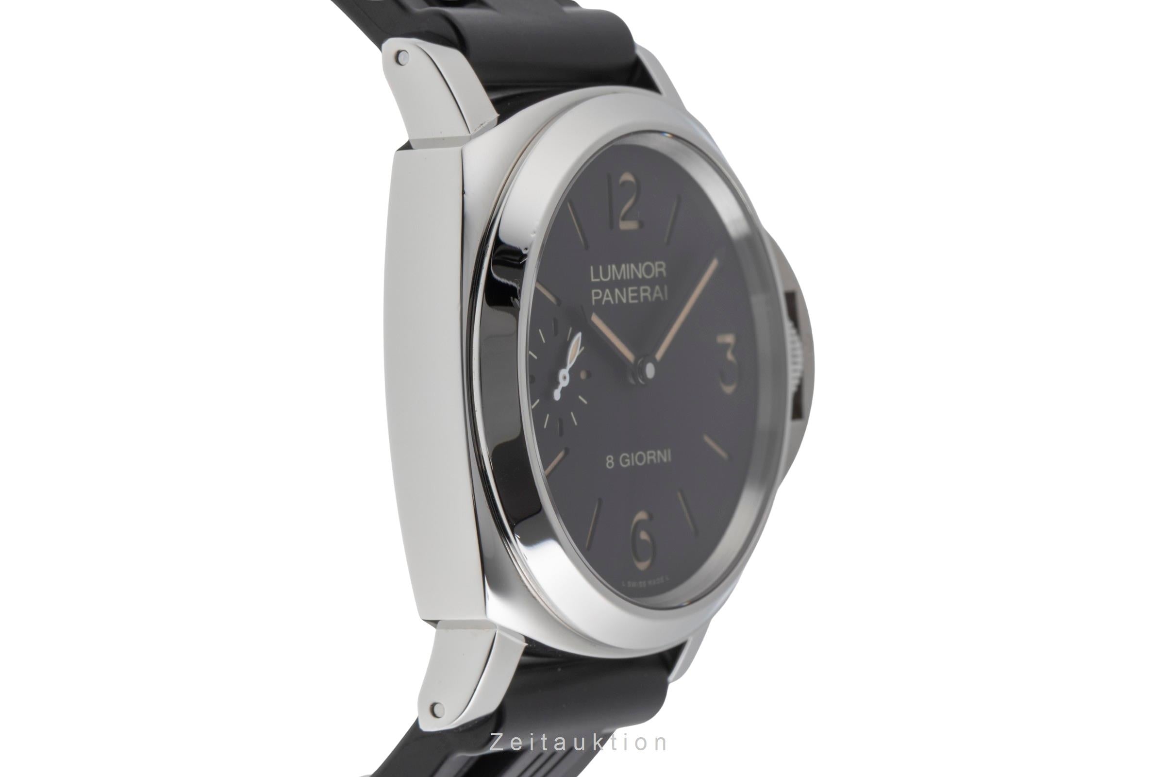 Panerai Luminor Base 8 Days Stahl Handaufzug Herrenuhr Ref. PAM00915 B&P 2020 [2501991]