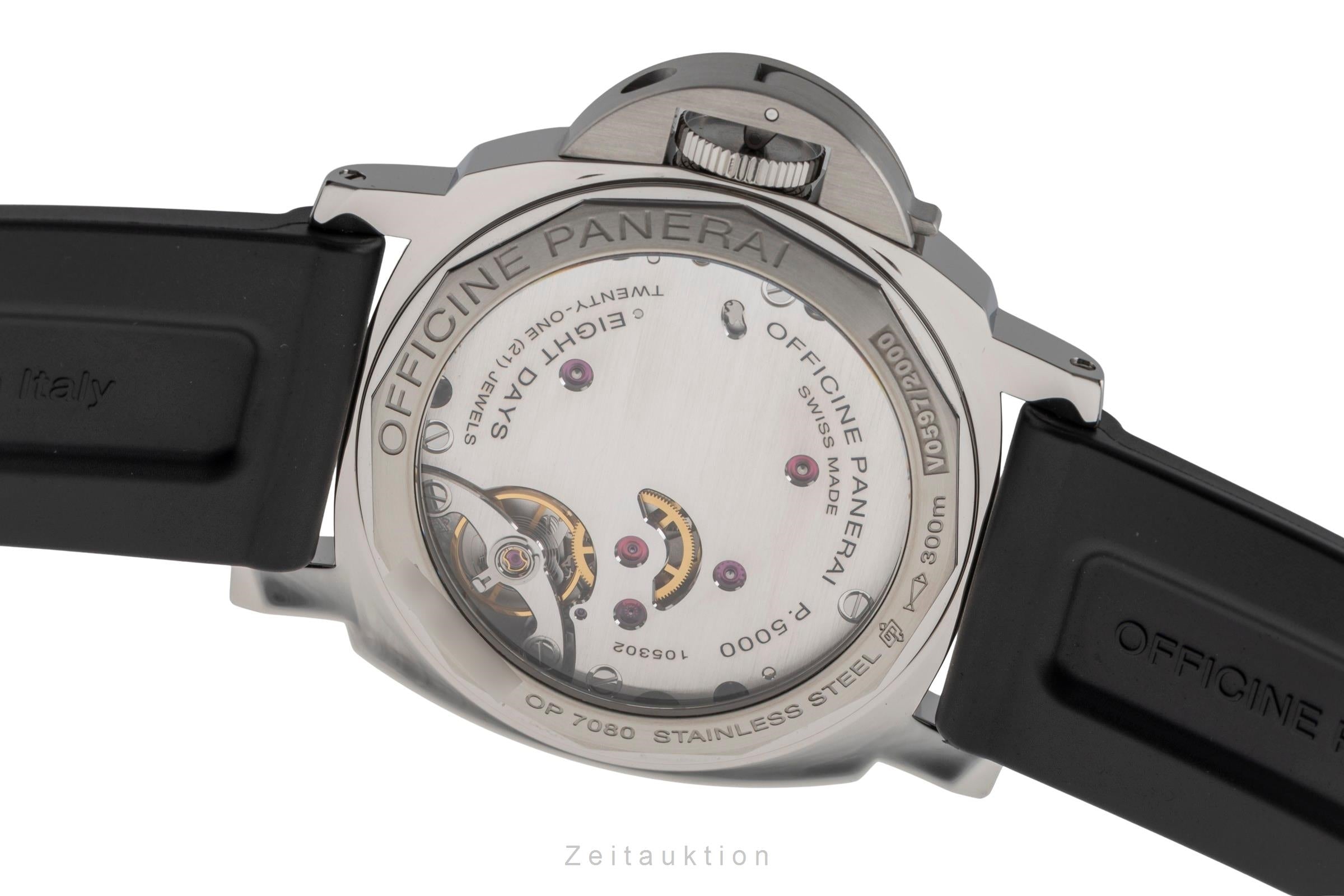 Panerai Luminor Base 8 Days Stahl Handaufzug Herrenuhr Ref. PAM00915 B&P 2020 [2501991]