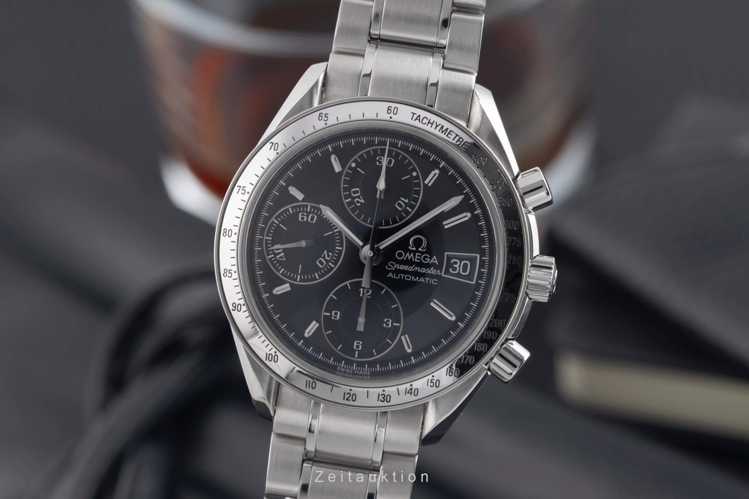 Omega Speedmaster Date chronograph steel automatic men's watch 3513.50.00 LP: 6100EUR  [2501999]