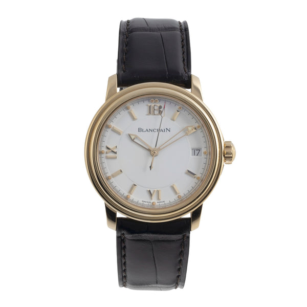 Blancpain Leman or 18 ct automatique montre pour hommes 2100-1418-53 LP: 19050EUR  [2502003]