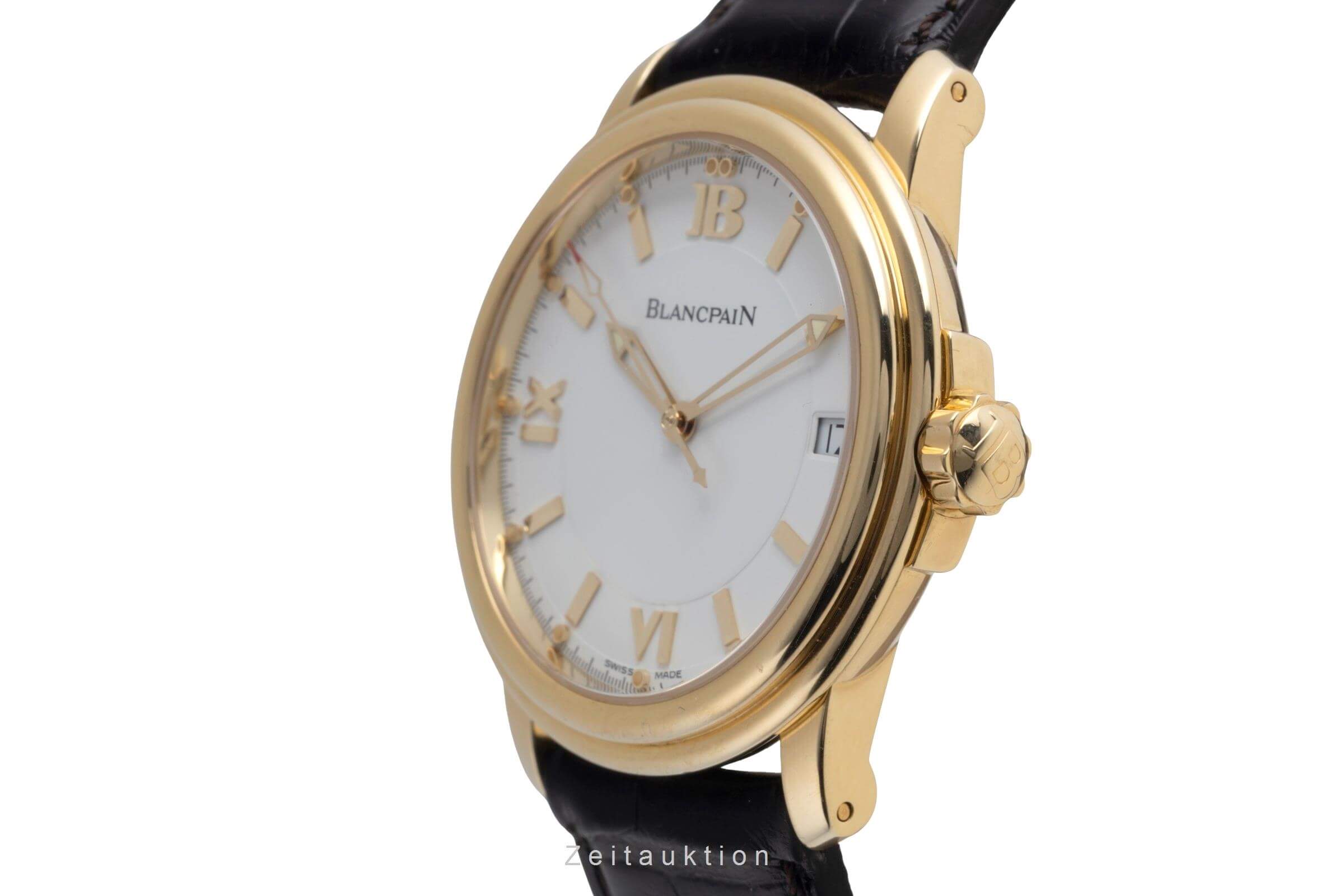 Blancpain Leman or 18 ct automatique montre pour hommes 2100-1418-53 LP: 19050EUR  [2502003]
