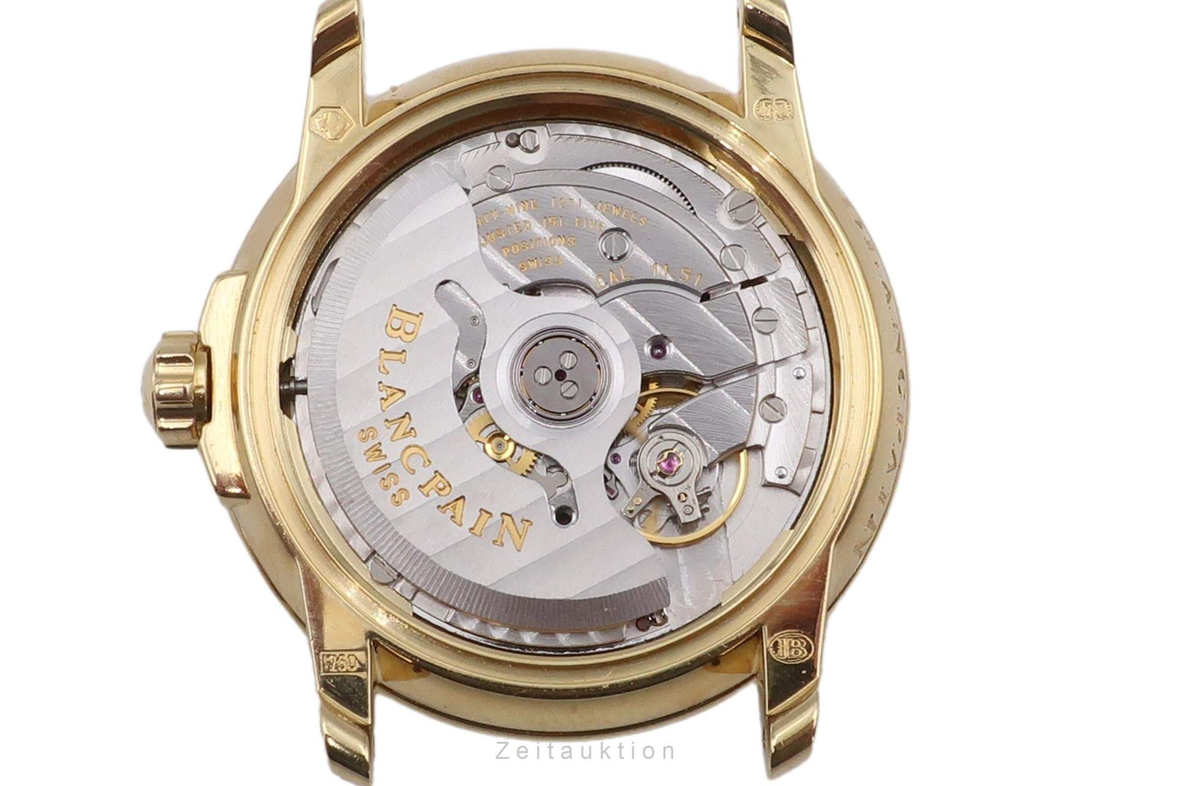 Blancpain Leman or 18 ct automatique montre pour hommes 2100-1418-53 LP: 19050EUR  [2502003]