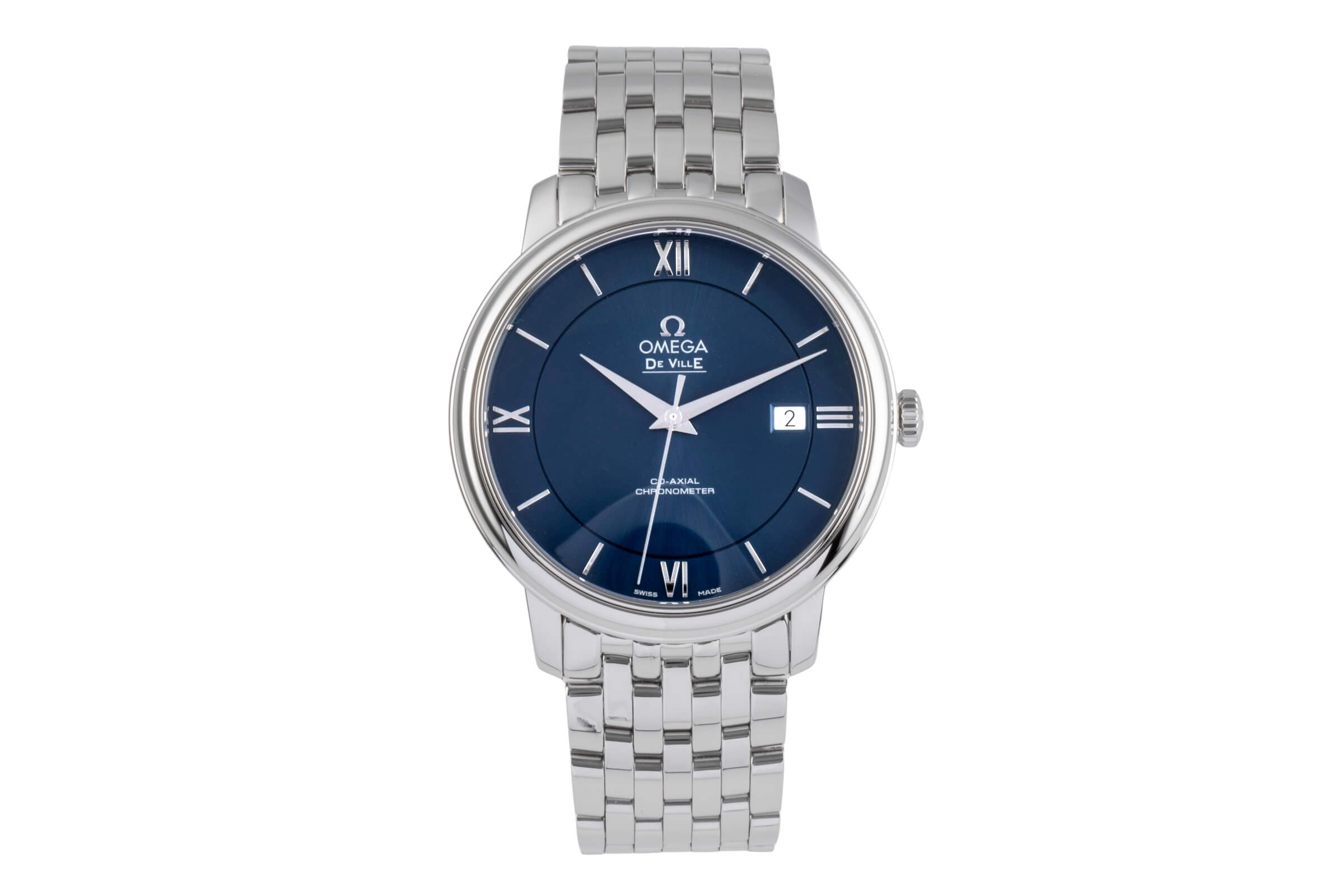 Omega De Ville acier automatique montre pour hommes 424.10.40.20.03.001 LP: 4100EUR  [2502004]