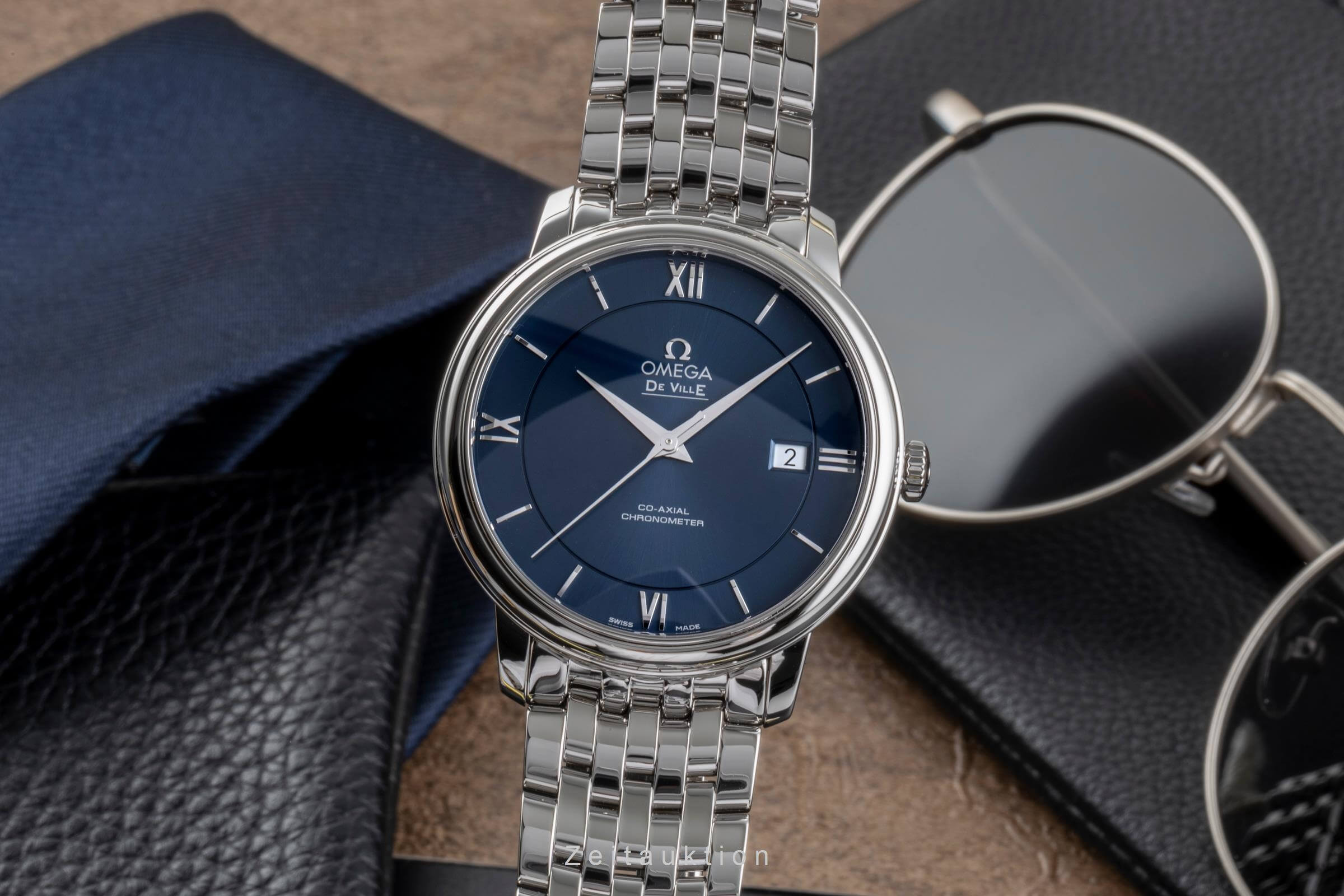 Omega De Ville acier automatique montre pour hommes 424.10.40.20.03.001 LP: 4100EUR  [2502004]