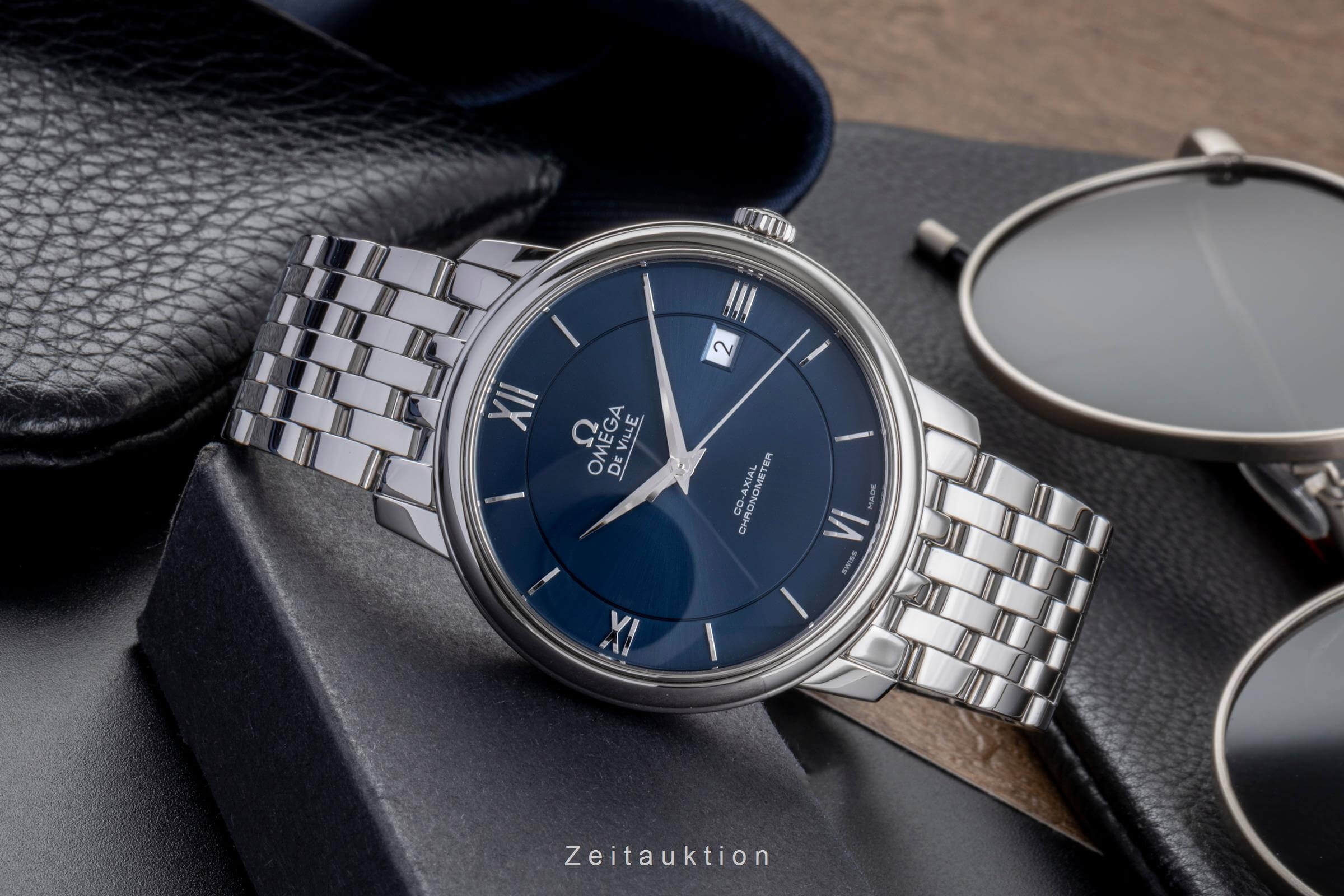 Omega De Ville acier automatique montre pour hommes 424.10.40.20.03.001 LP: 4100EUR  [2502004]