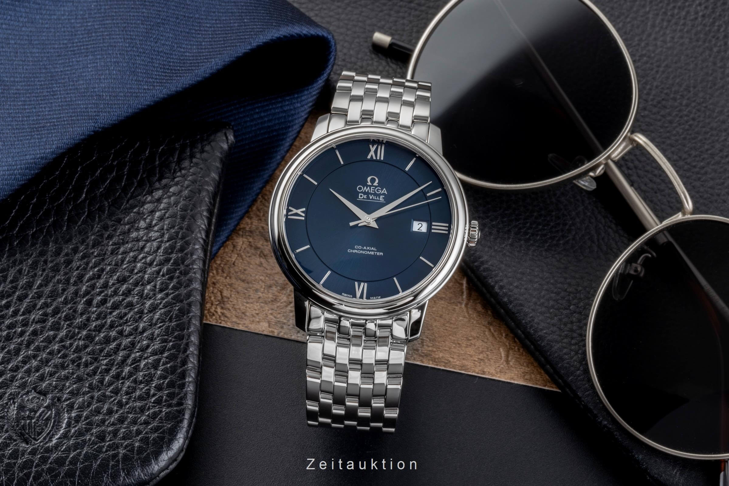 Omega De Ville acier automatique montre pour hommes 424.10.40.20.03.001 LP: 4100EUR  [2502004]