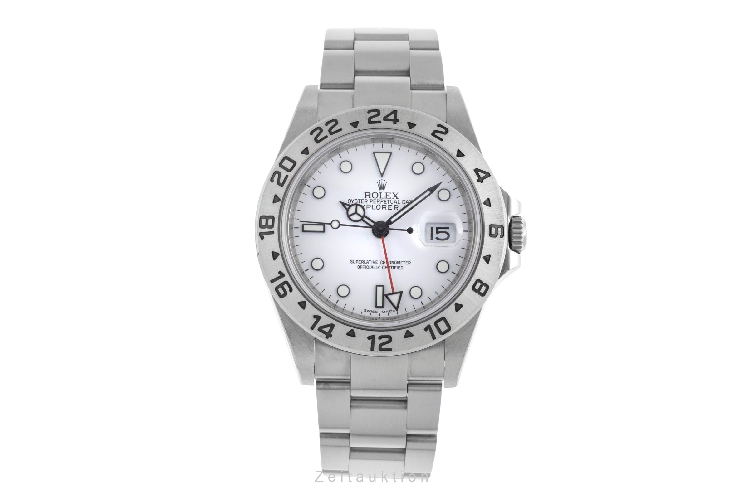 Rolex Explorer II White Dial Edelstahl Automatik Herrenuhr Ref. 16570 G-Serie [2502014]