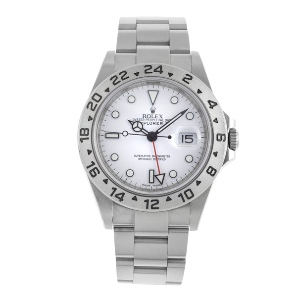 Rolex Explorer II White Dial Edelstahl Automatik Herrenuhr Ref. 16570 G-Serie [2502014]