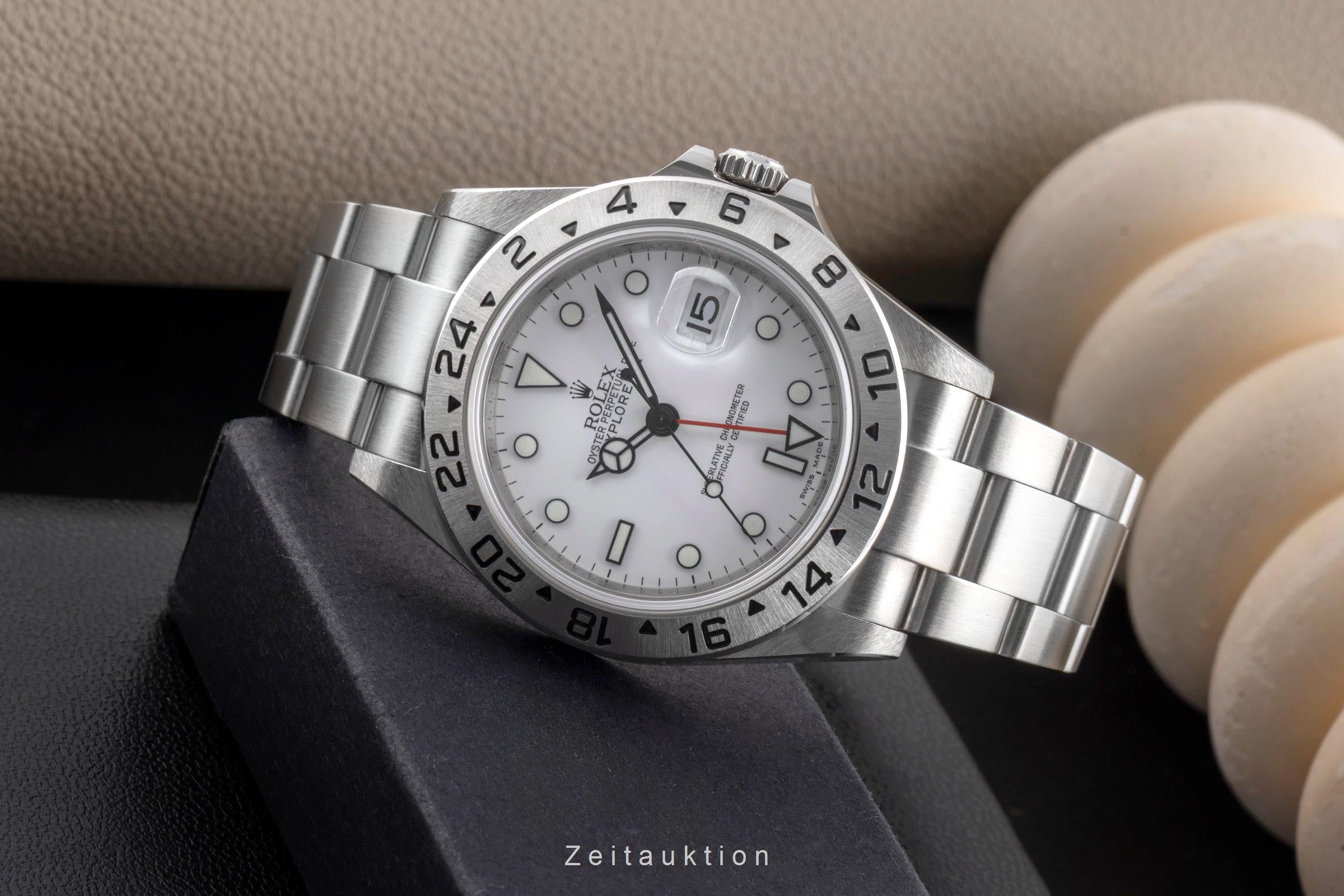 Rolex Explorer II White Dial Edelstahl Automatik Herrenuhr Ref. 16570 G-Serie [2502014]