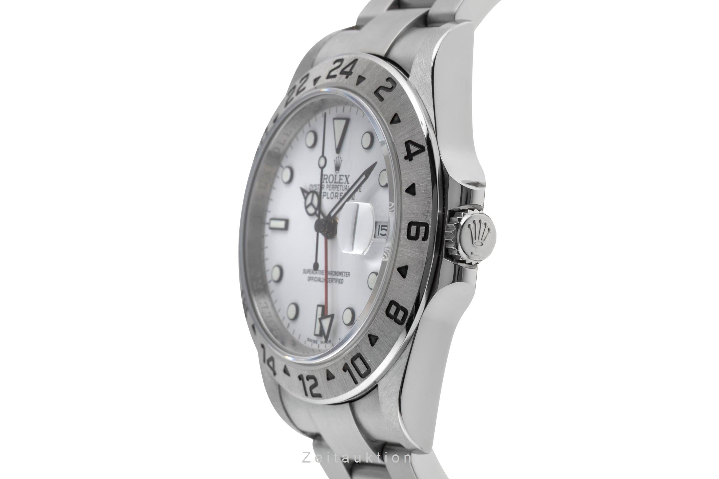 Rolex Explorer II White Dial Edelstahl Automatik Herrenuhr Ref. 16570 G-Serie [2502014]