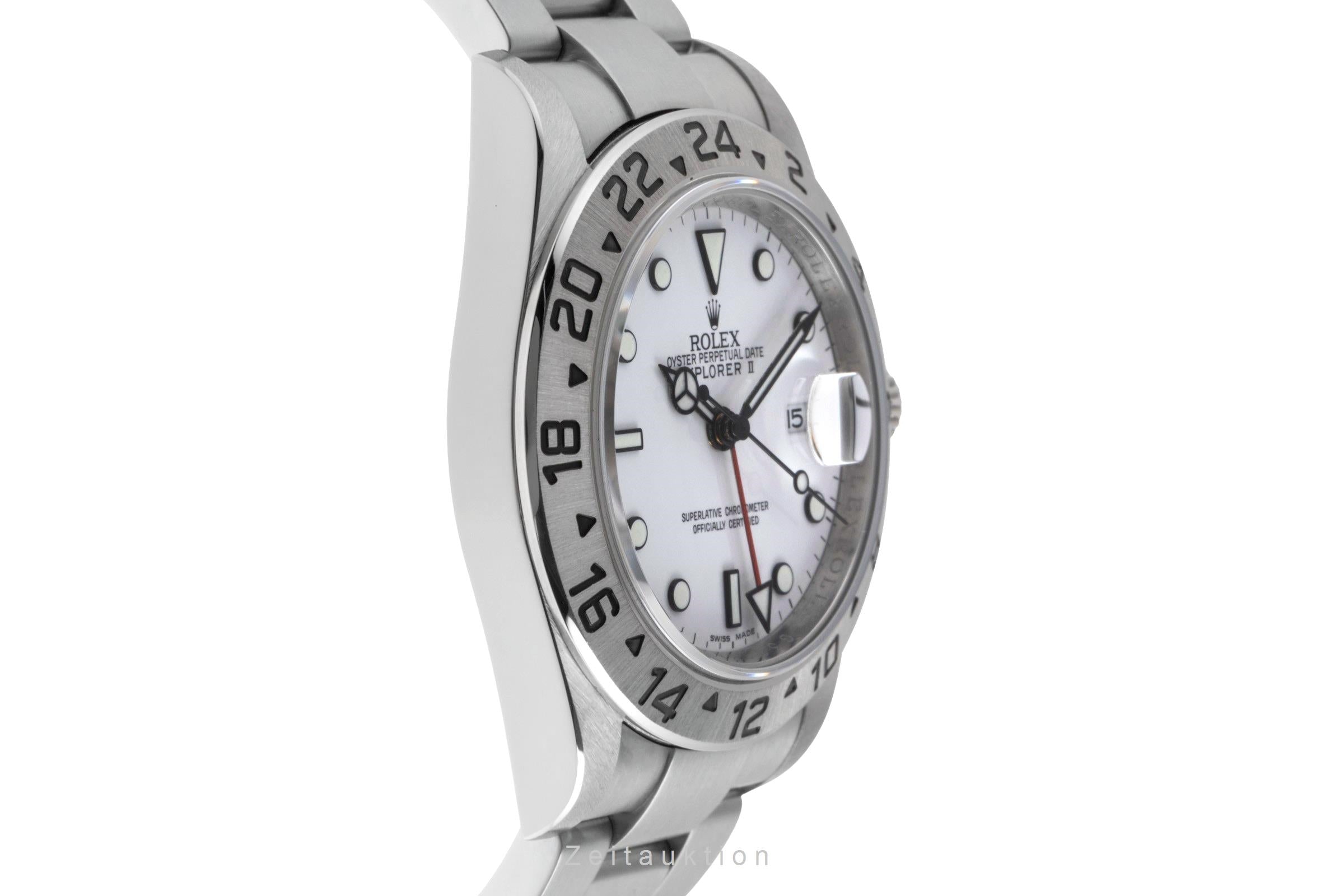 Rolex Explorer II White Dial Edelstahl Automatik Herrenuhr Ref. 16570 G-Serie [2502014]