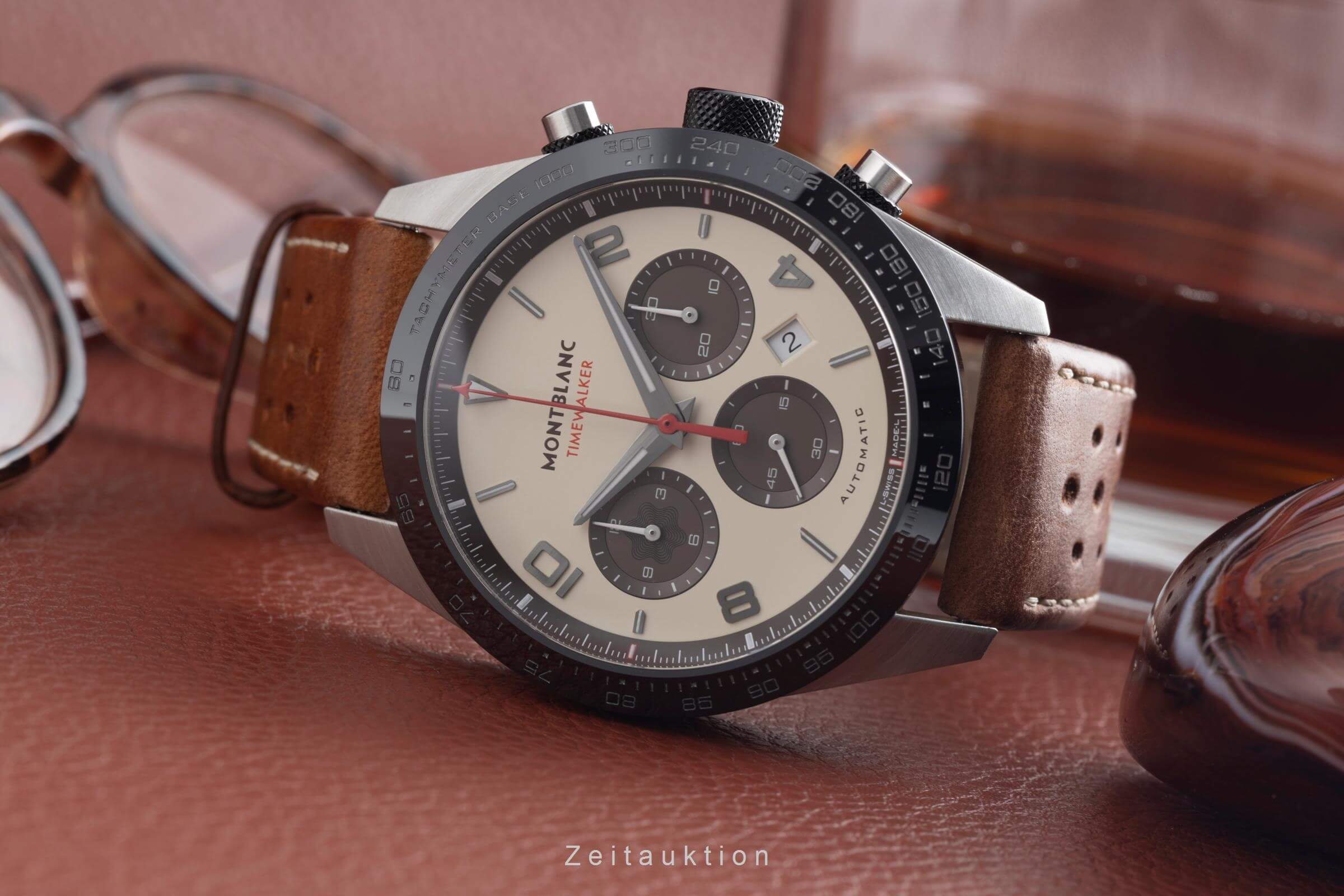 メルモ Montblanc Timewalker chronograph steel automatic Kal. MB 25.10 Ref