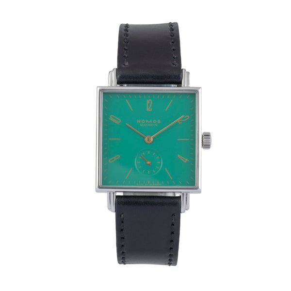 Nomos Tetra Clärchen Edelstahl Handaufzug Green Dial Herrenuhr Ref. 489  [2502033]