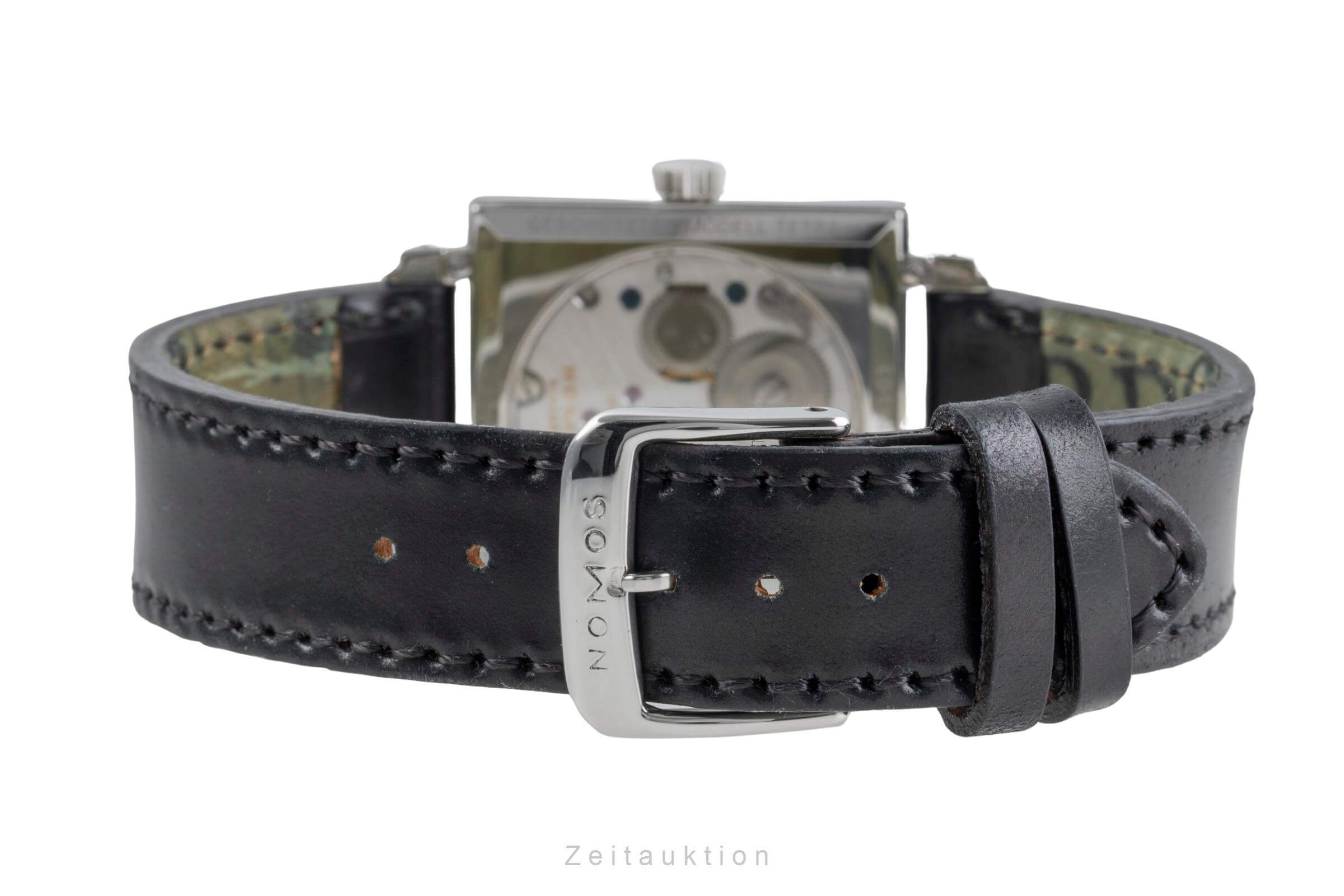 Nomos Tetra Clärchen Edelstahl Handaufzug Green Dial Herrenuhr Ref. 489  [2502033]