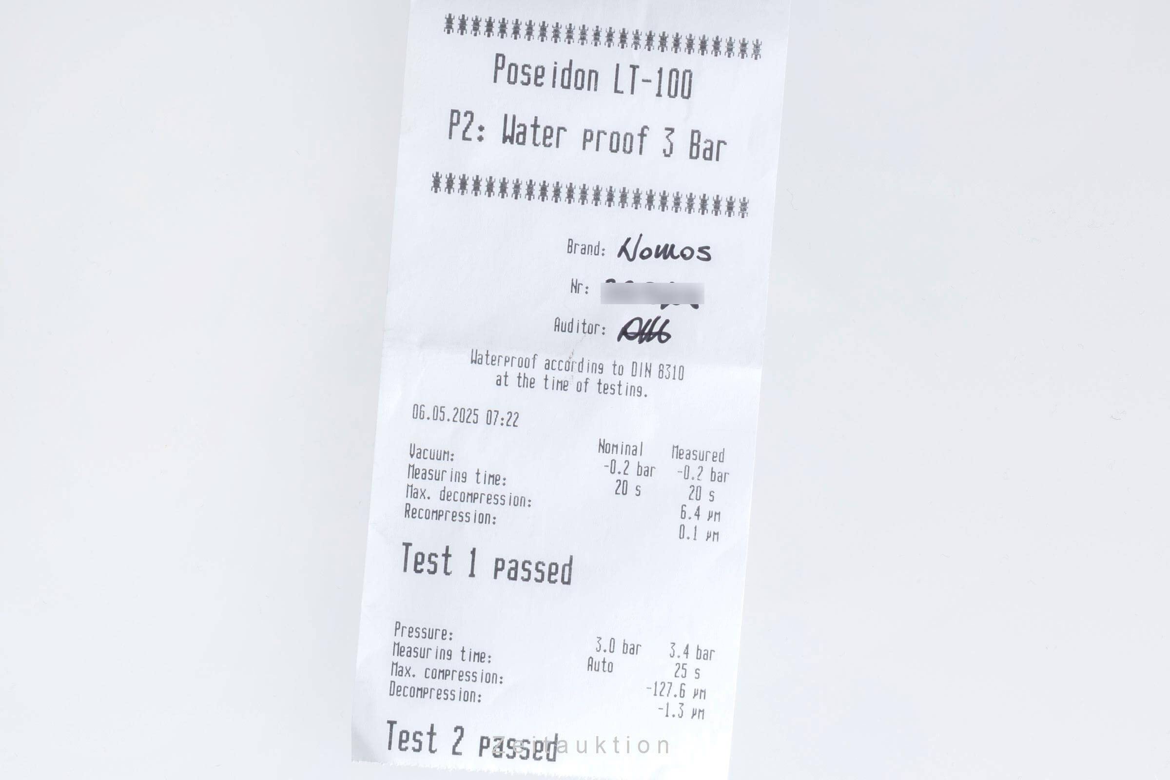 Nomos Tetra Clärchen Edelstahl Handaufzug Green Dial Herrenuhr Ref. 489  [2502033]