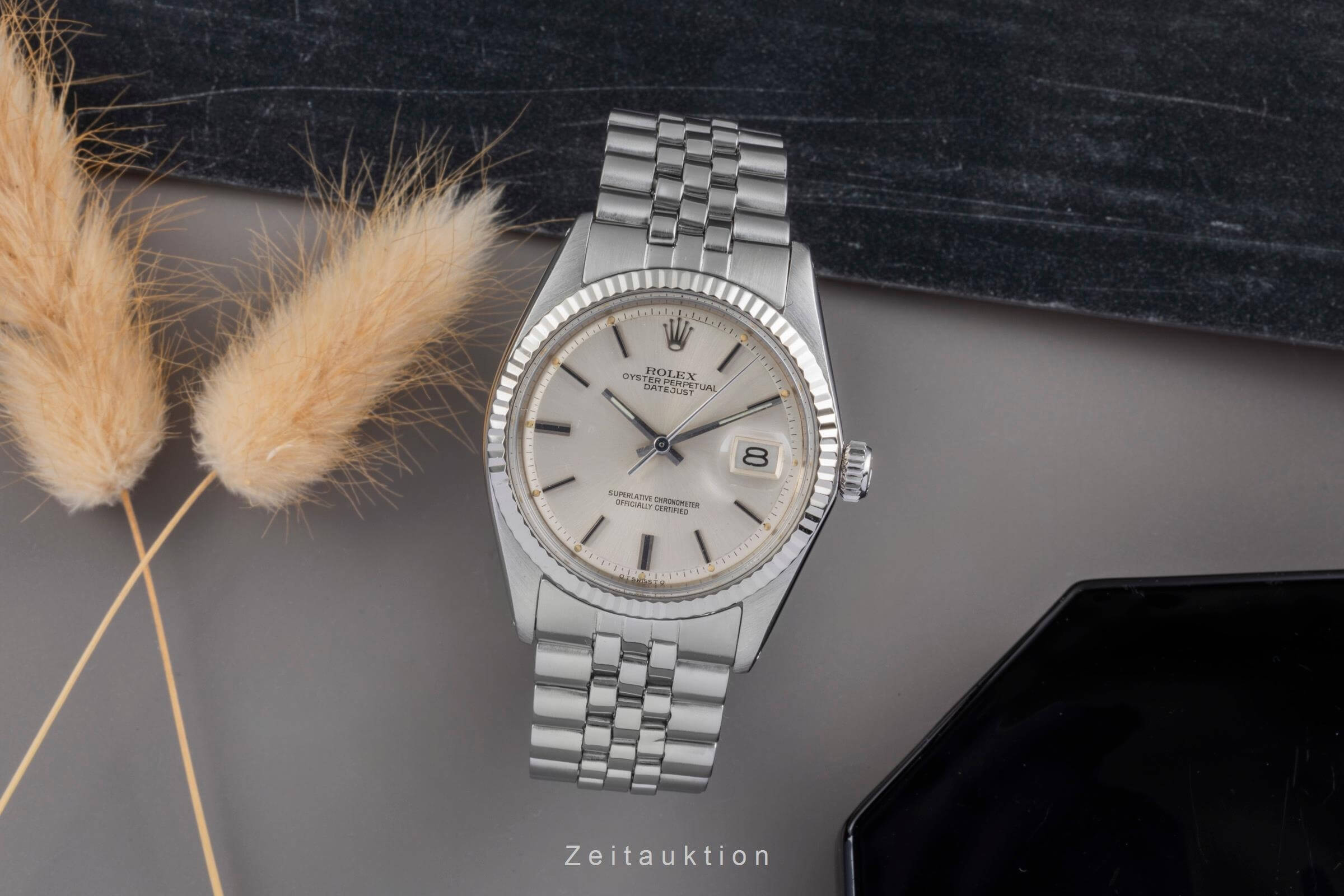 Rolex Datejust steel / white gold automatic men's watch 1601  [2502043]