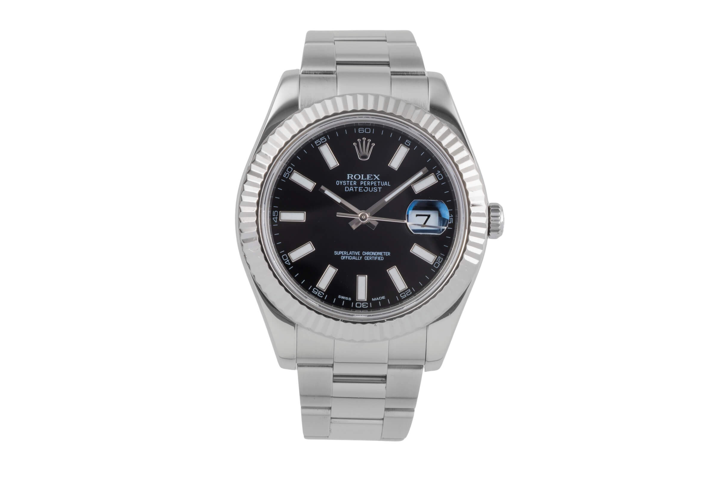 Rolex Datejust II Stahl / Weissgold Black Dial Automatik Herrenuhr Ref. 116334 [2502047]