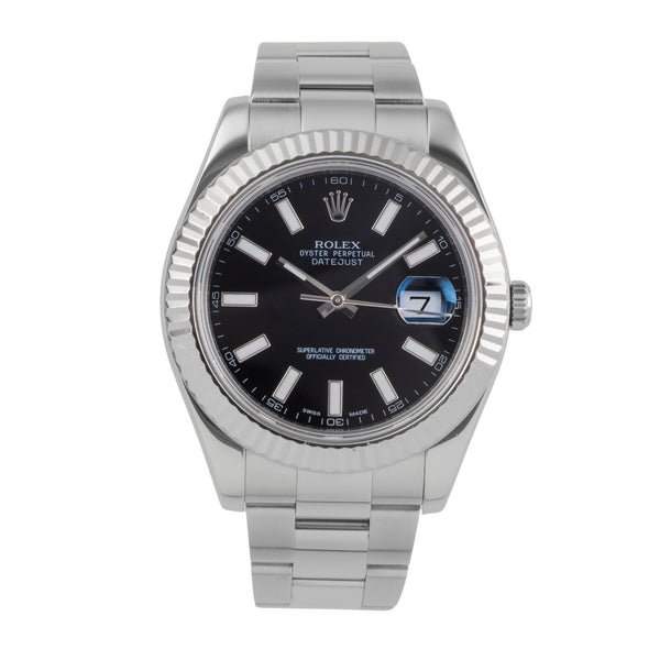 Rolex Datejust II Stahl / Weissgold Black Dial Automatik Herrenuhr Ref. 116334 [2502047]