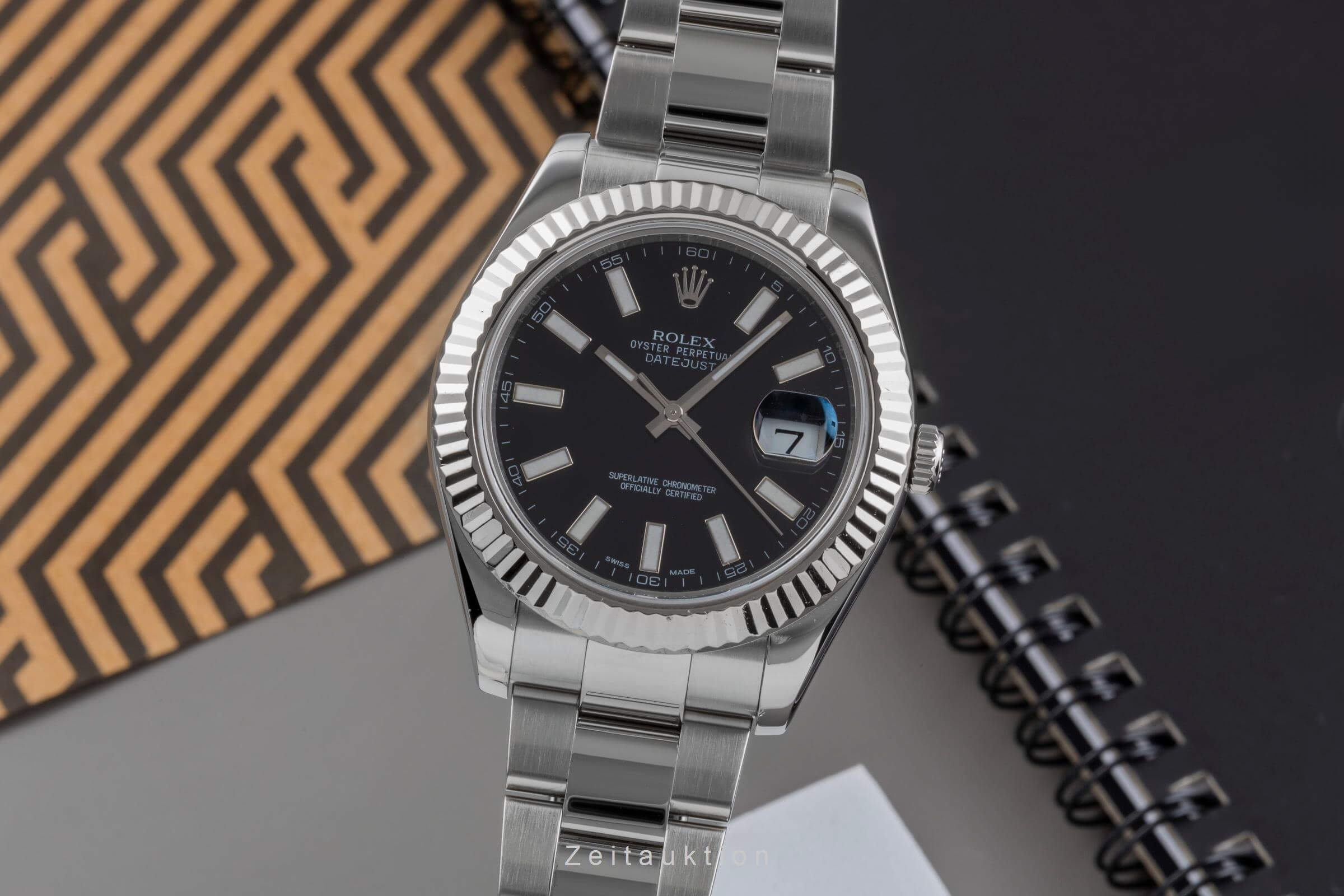 Rolex Datejust II Stahl / Weissgold Black Dial Automatik Herrenuhr Ref. 116334 [2502047]