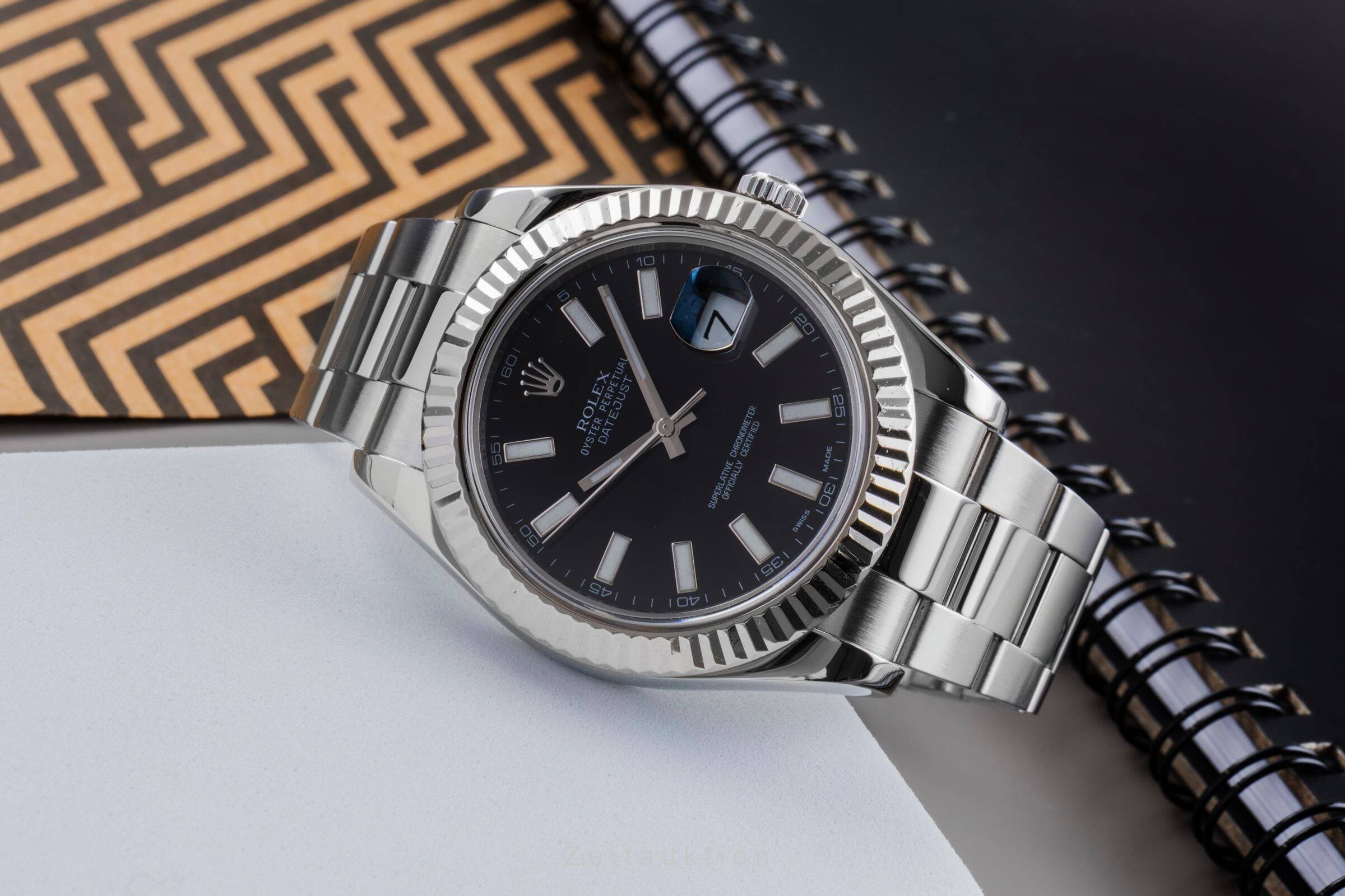 Rolex Datejust II Stahl / Weissgold Black Dial Automatik Herrenuhr Ref. 116334 [2502047]