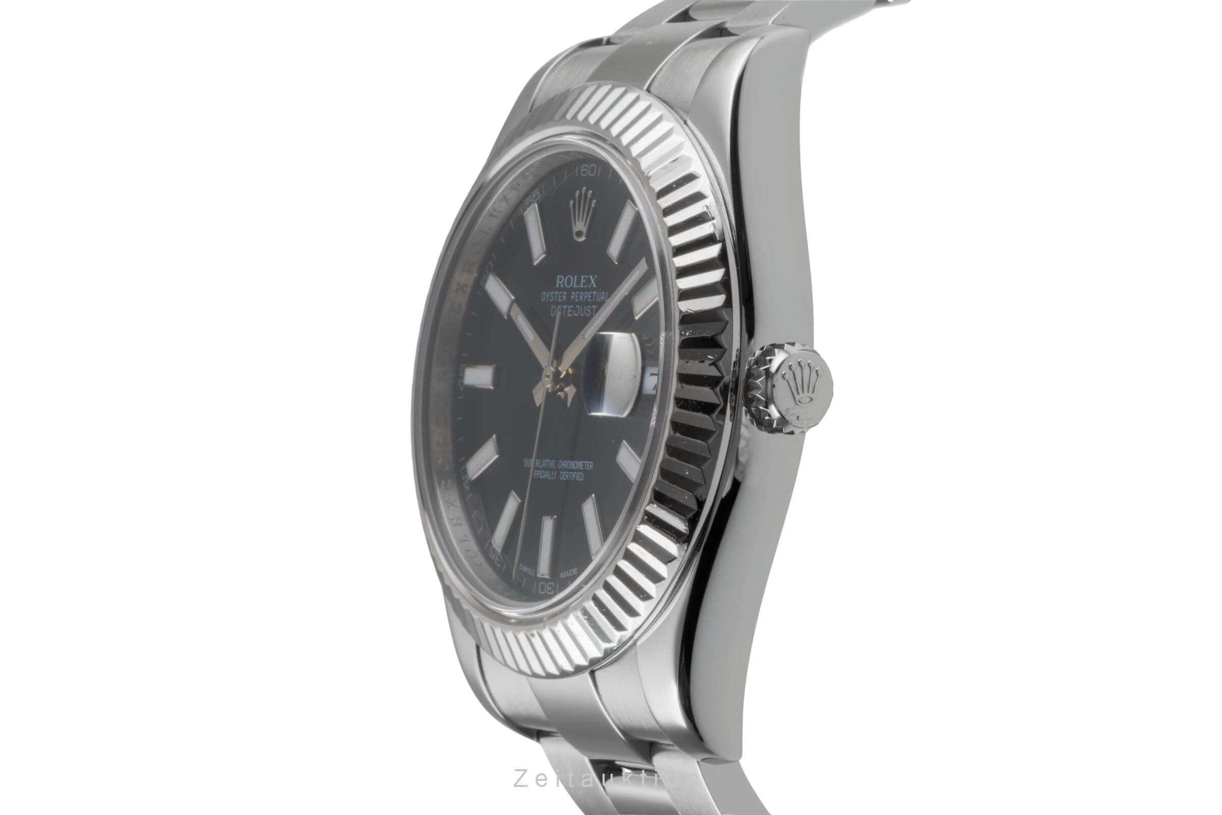 Rolex Datejust II Stahl / Weissgold Black Dial Automatik Herrenuhr Ref. 116334 [2502047]